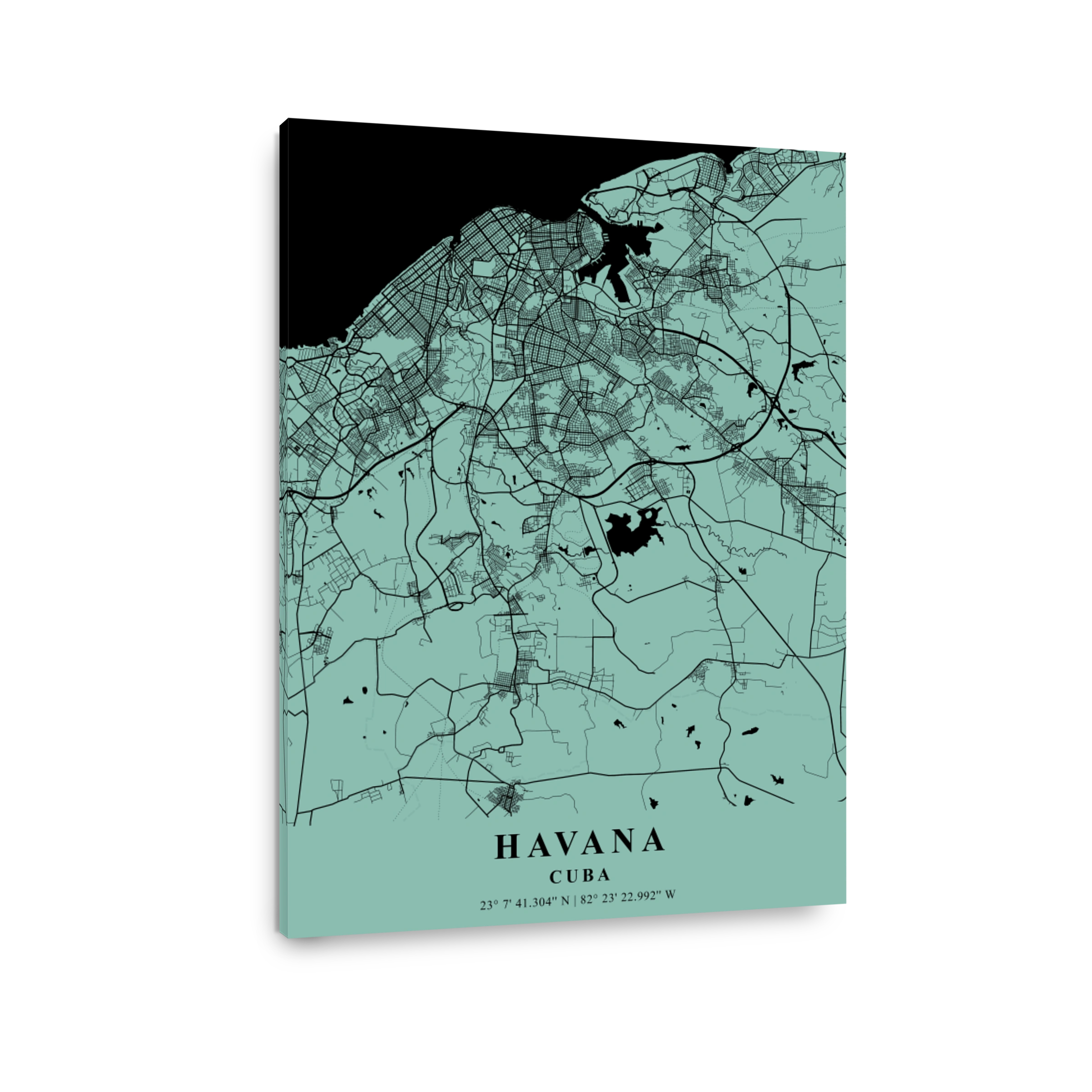 Havana   Cuba Sea Plane Map