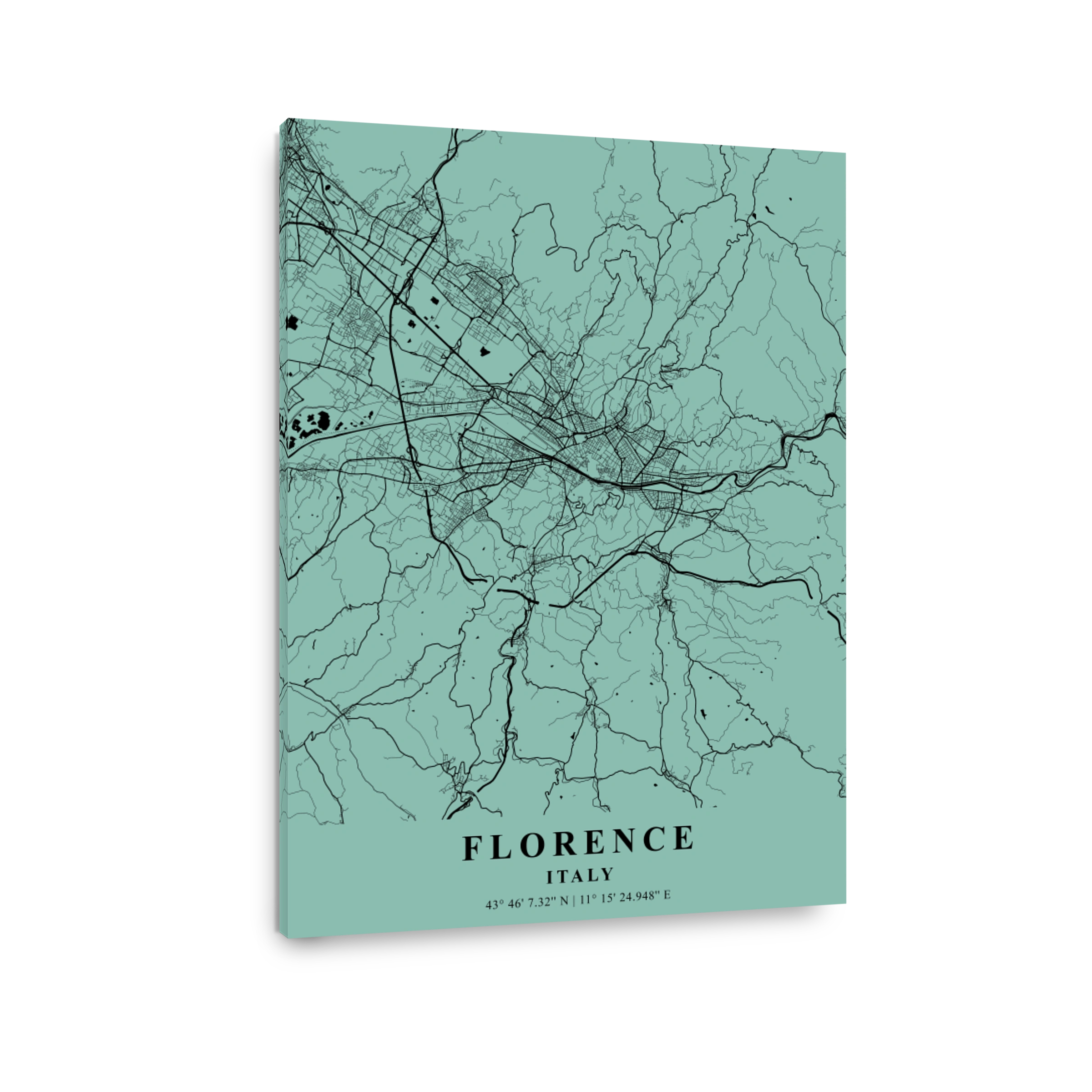 Florence   Italy Sea Plane Map