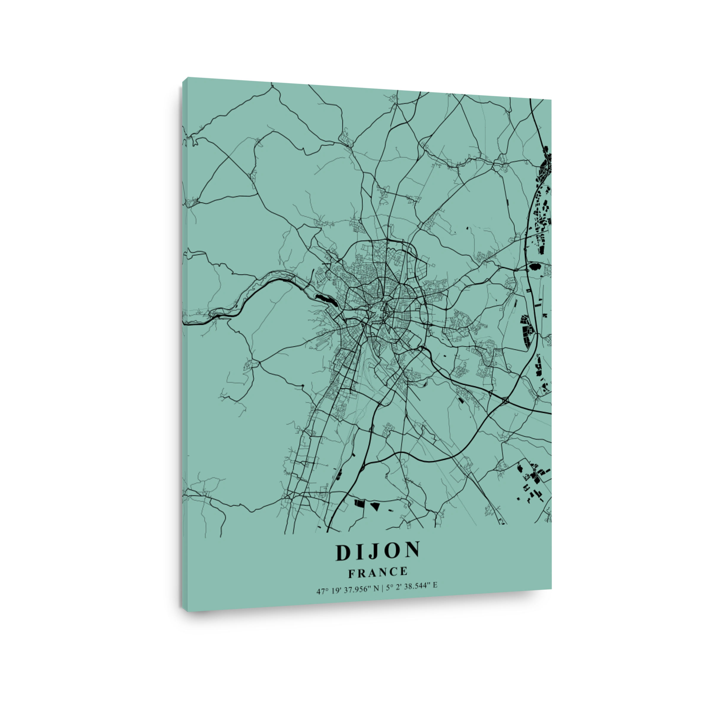 Dijon   France Sea Plane Map