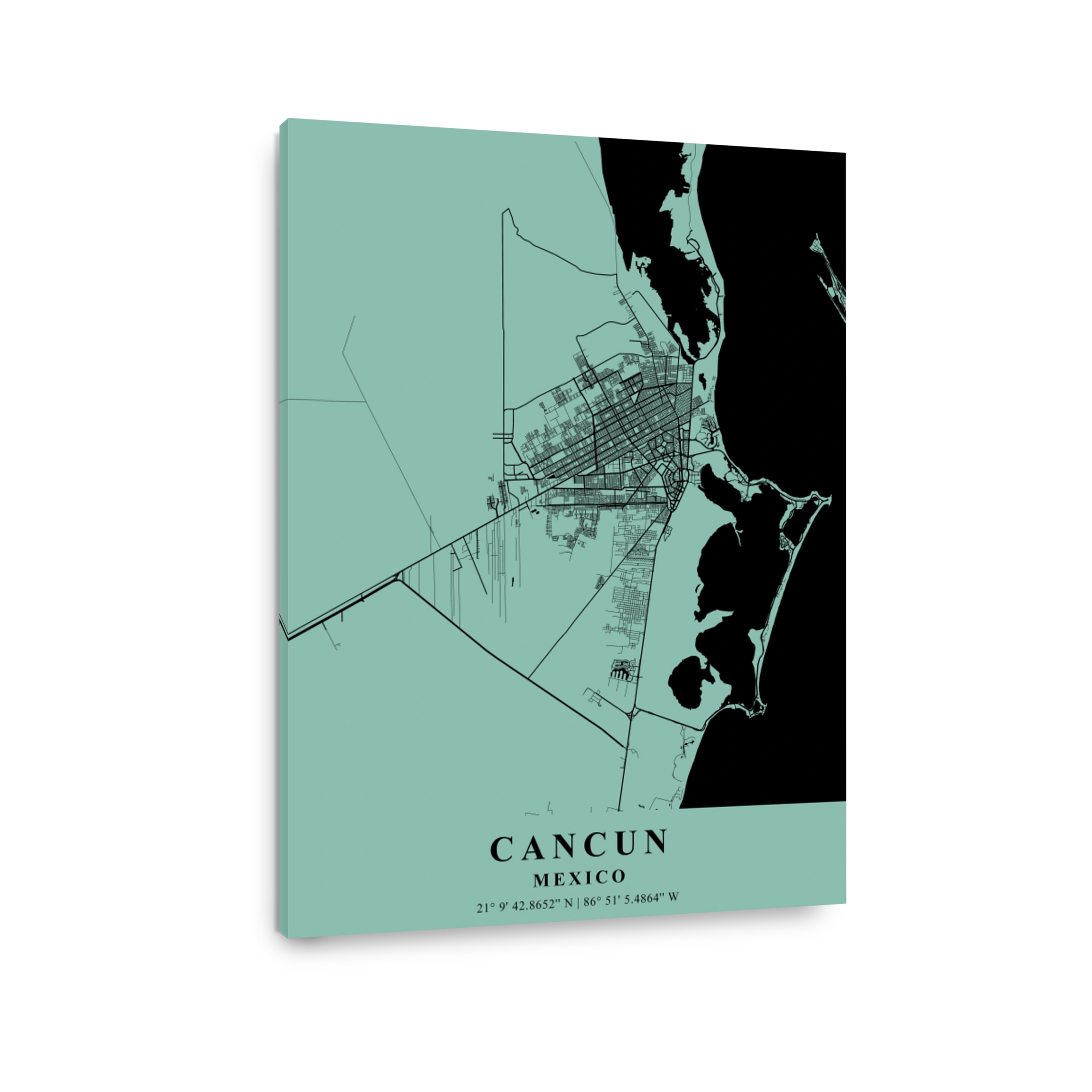 Cancun   Mexico Sea Plane Map