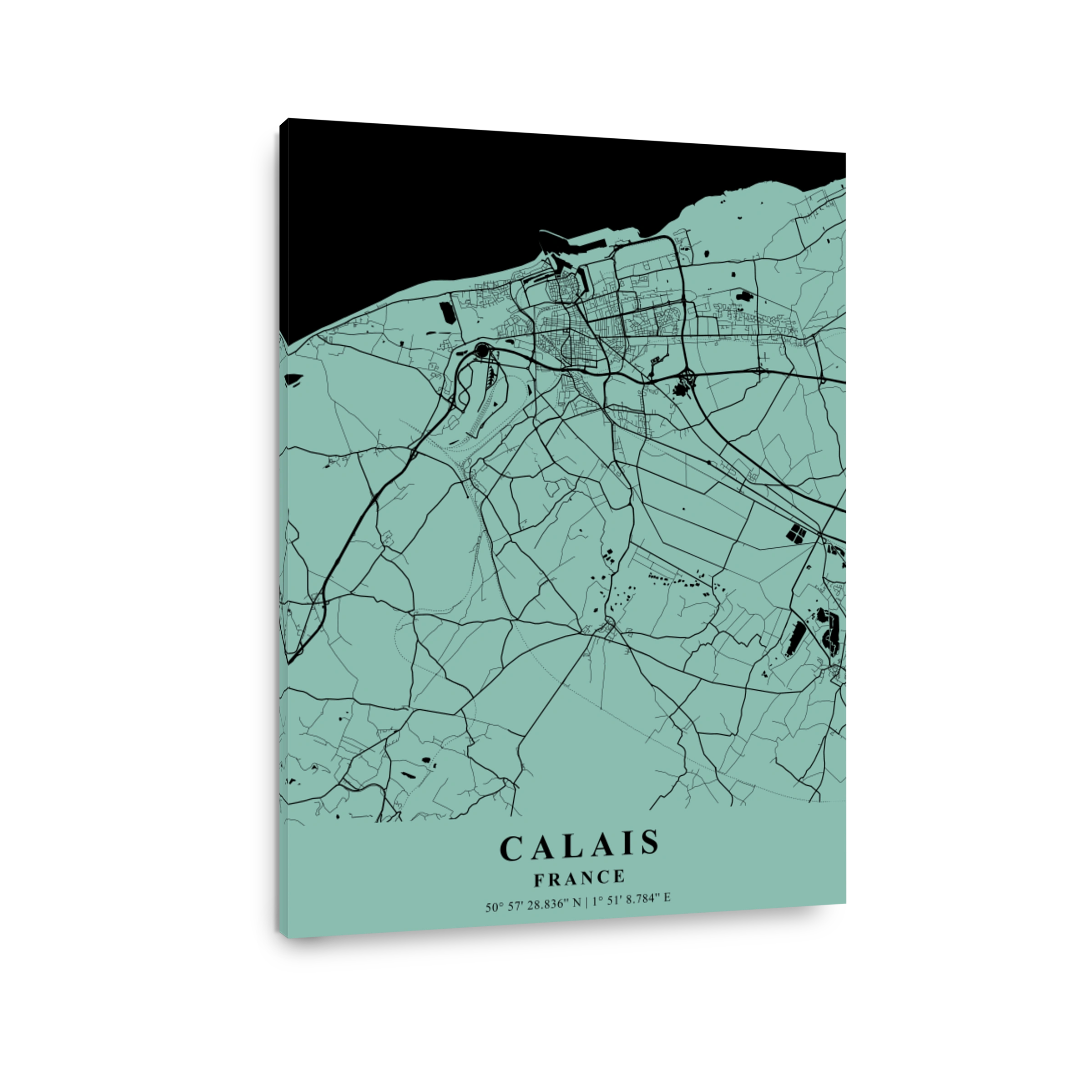 Calais   France Sea Plane Map