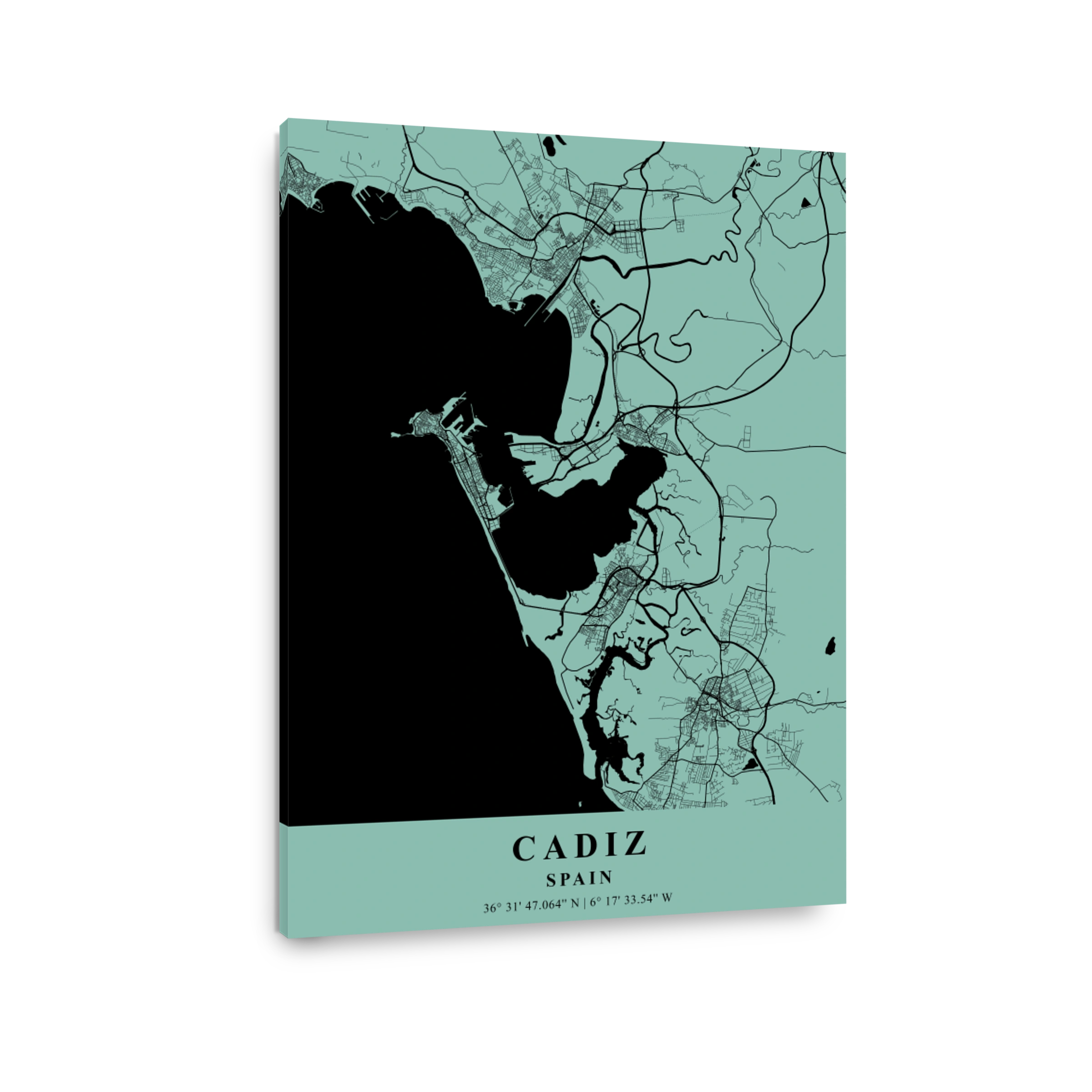 Cadiz   Spain Sea Plane Map