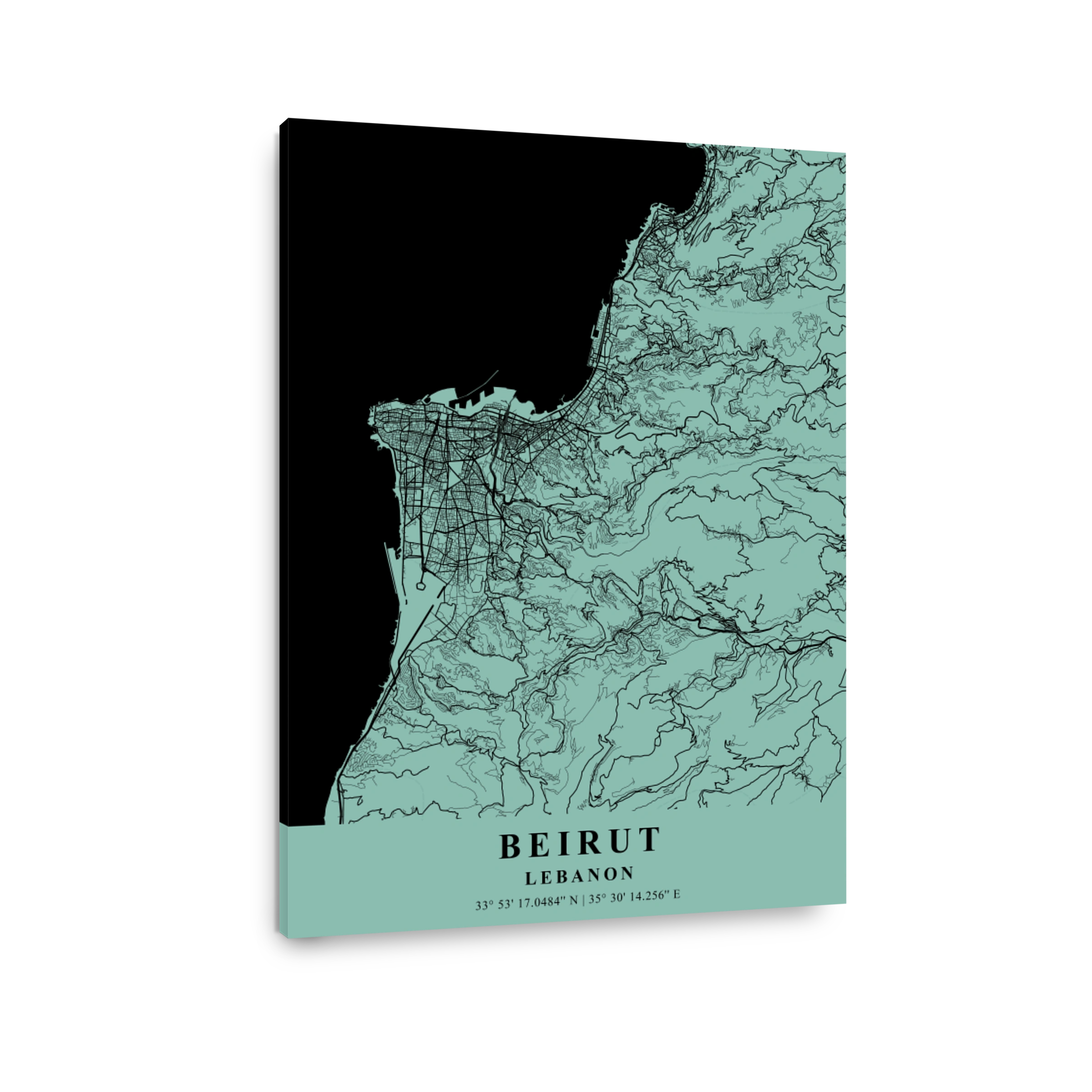 Beirut   Lebanon Sea Plane Map