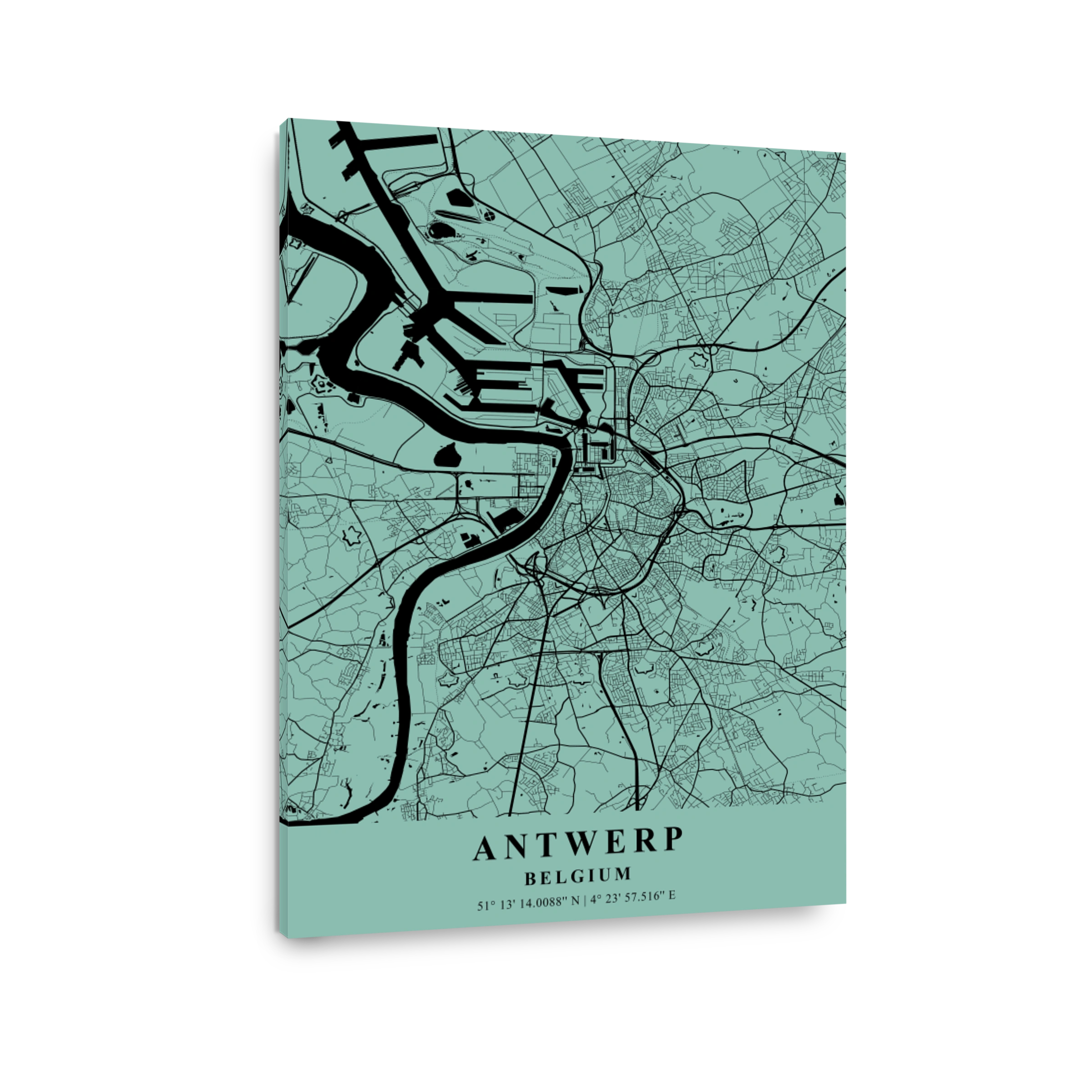 Antwerp   Belgium Sea Plane Map