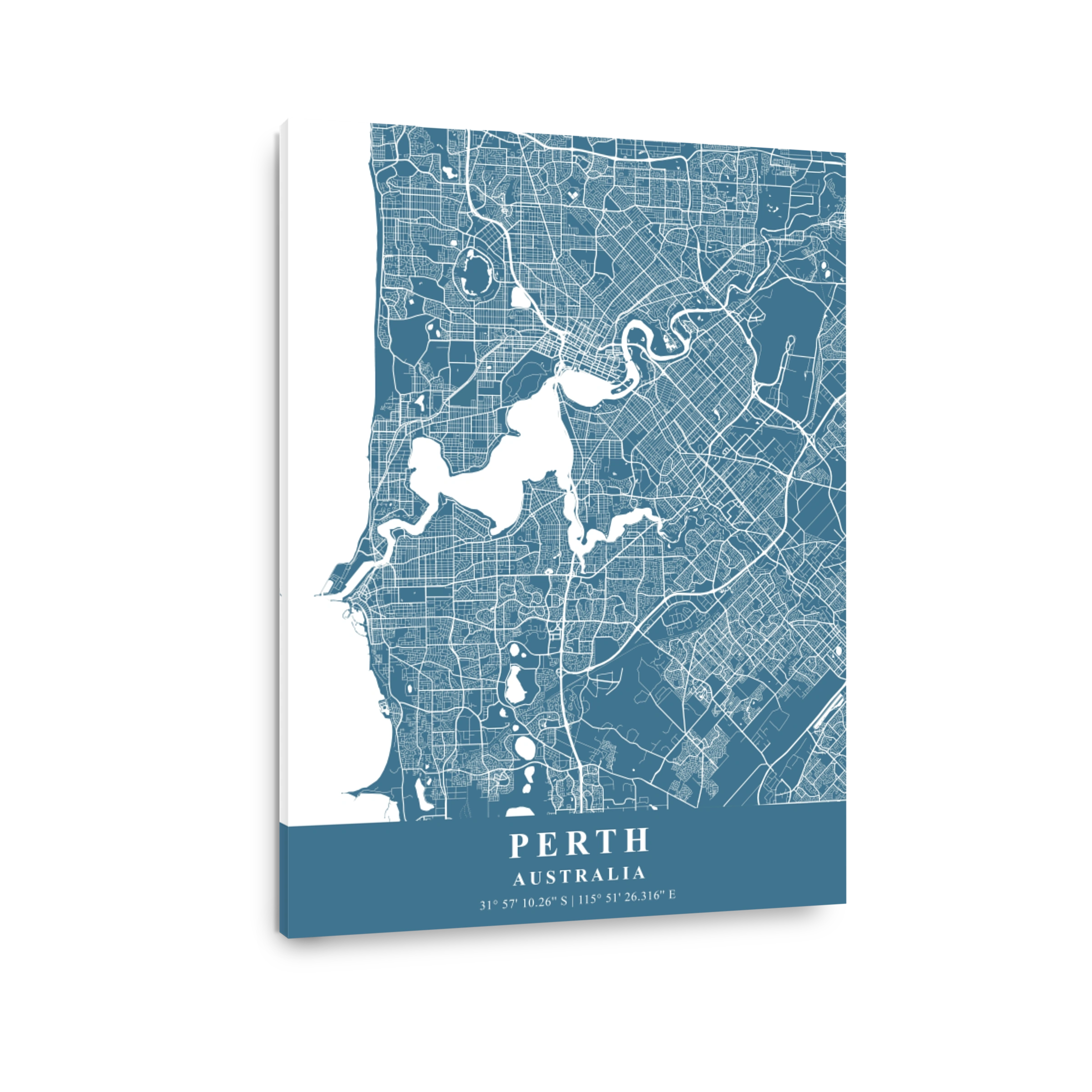 Perth   Australia Slate Plane Map