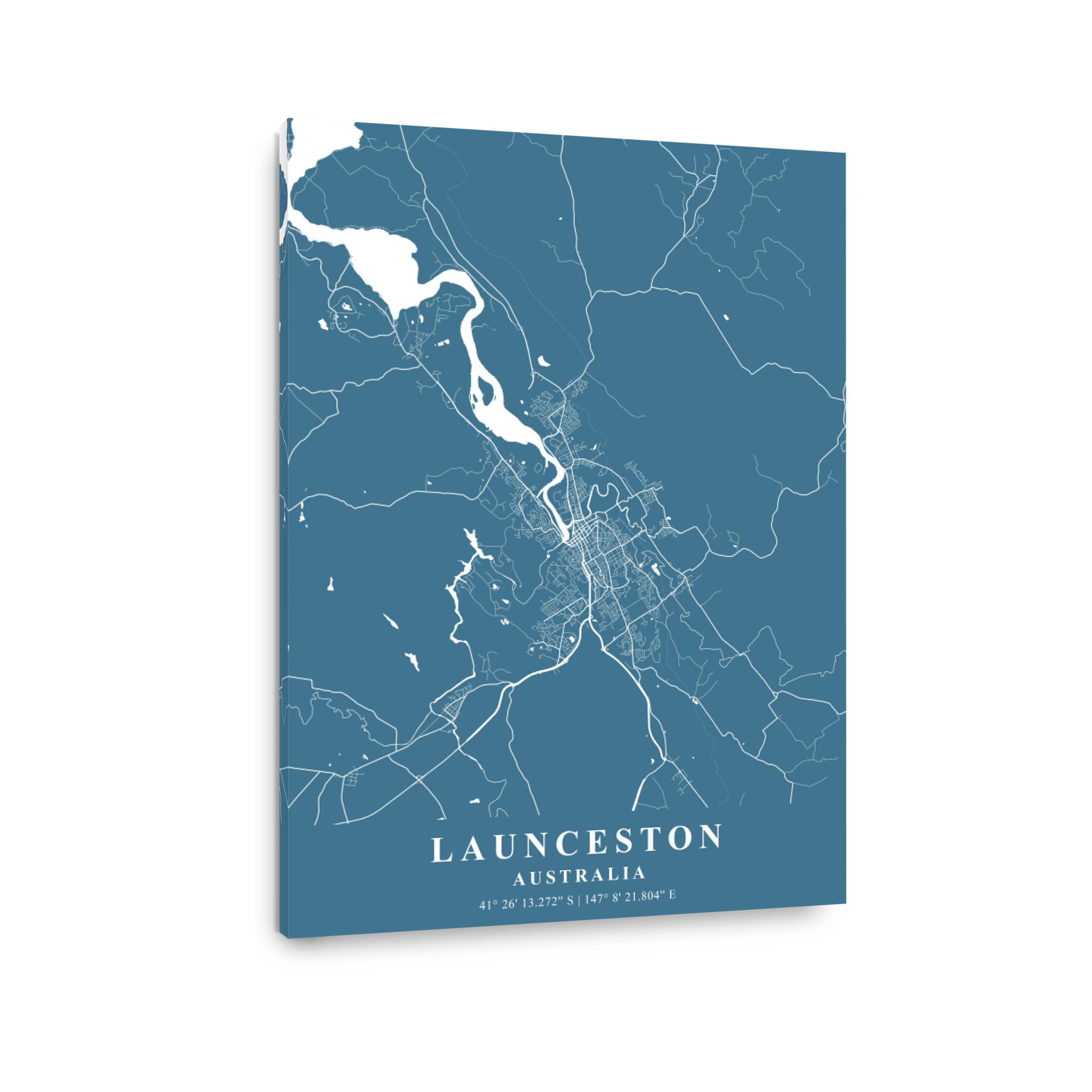 Launceston  Australia Slate Plane Map