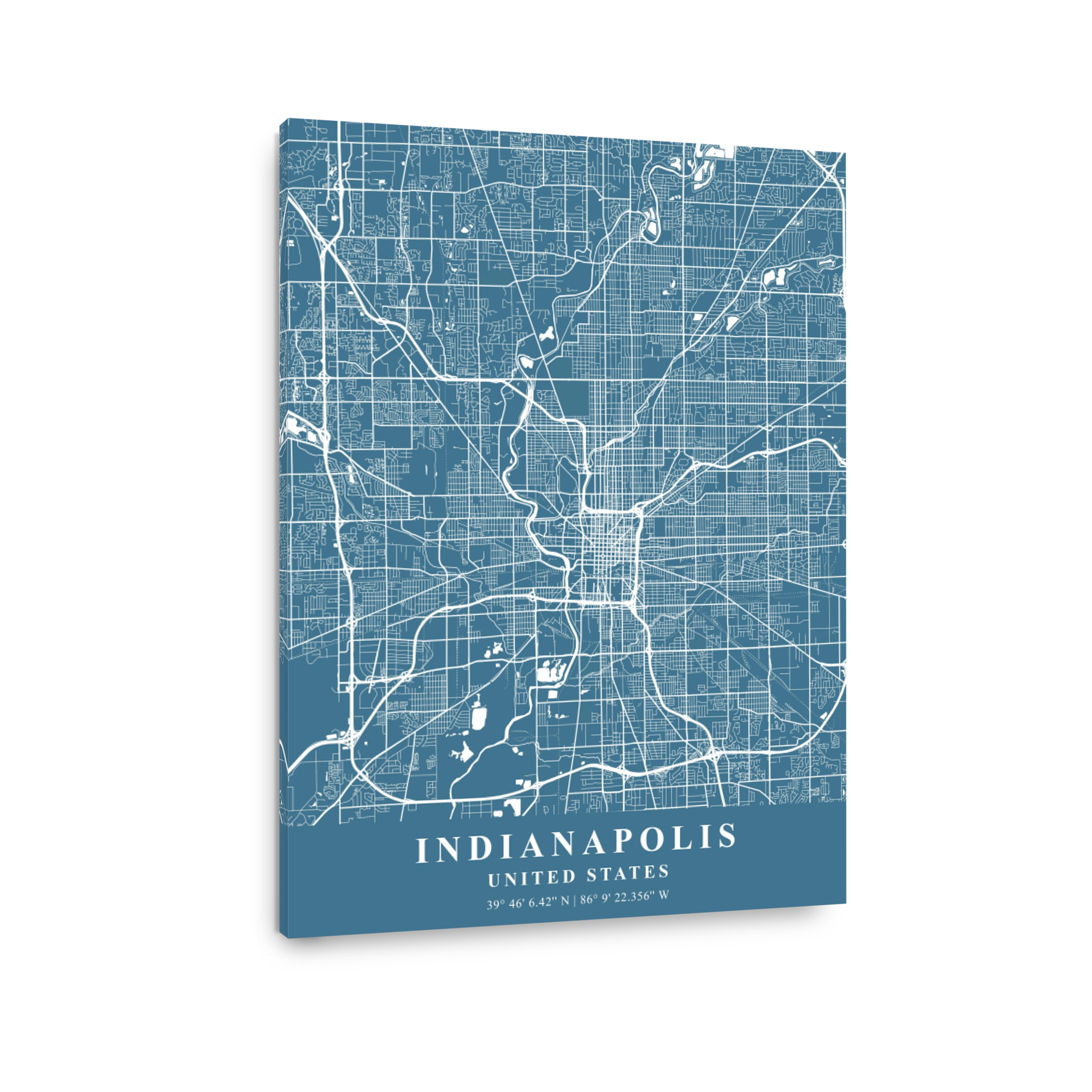 Indianapolis   United States Slate Plane Map