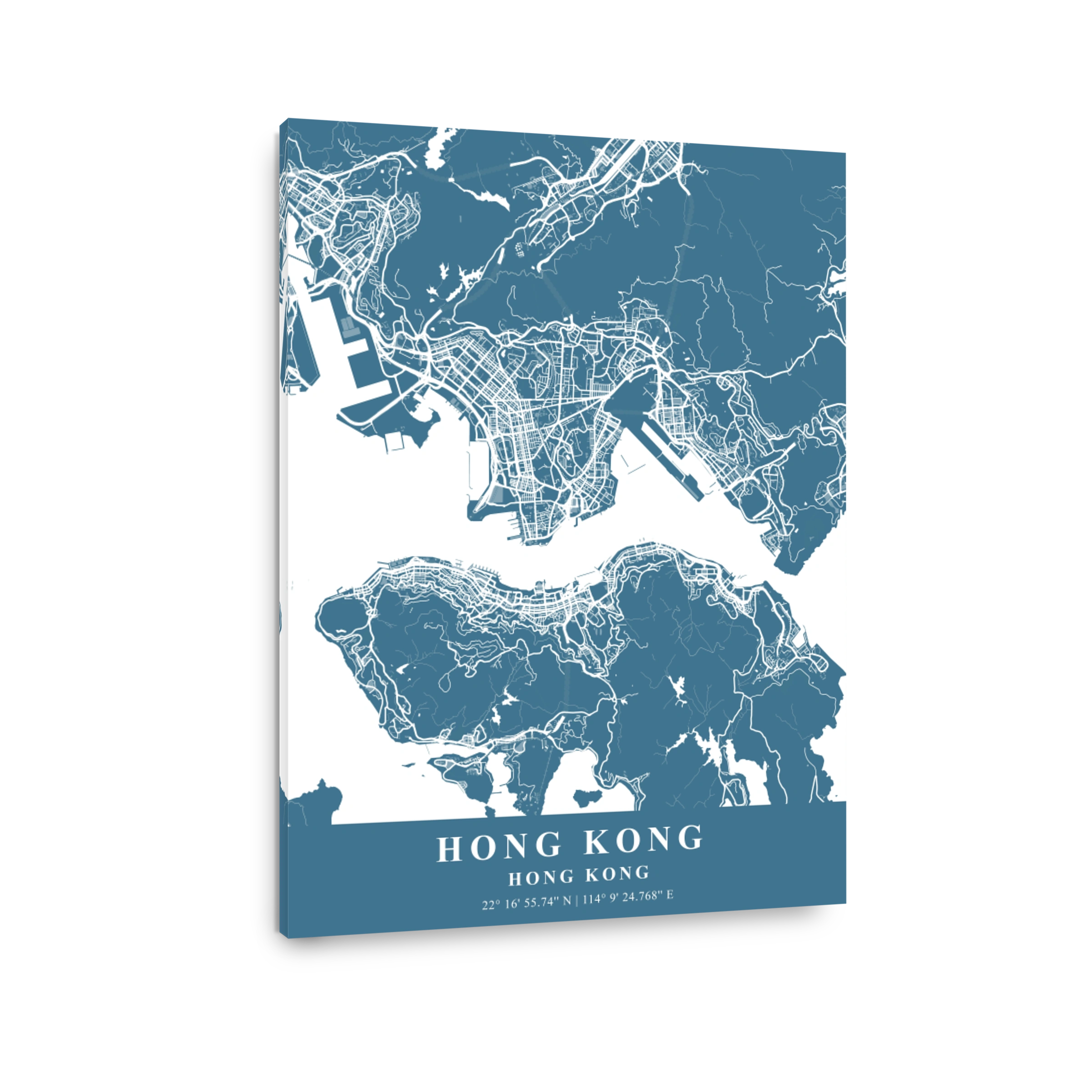 Hong Kong   Hong Kong Slate Plane Map