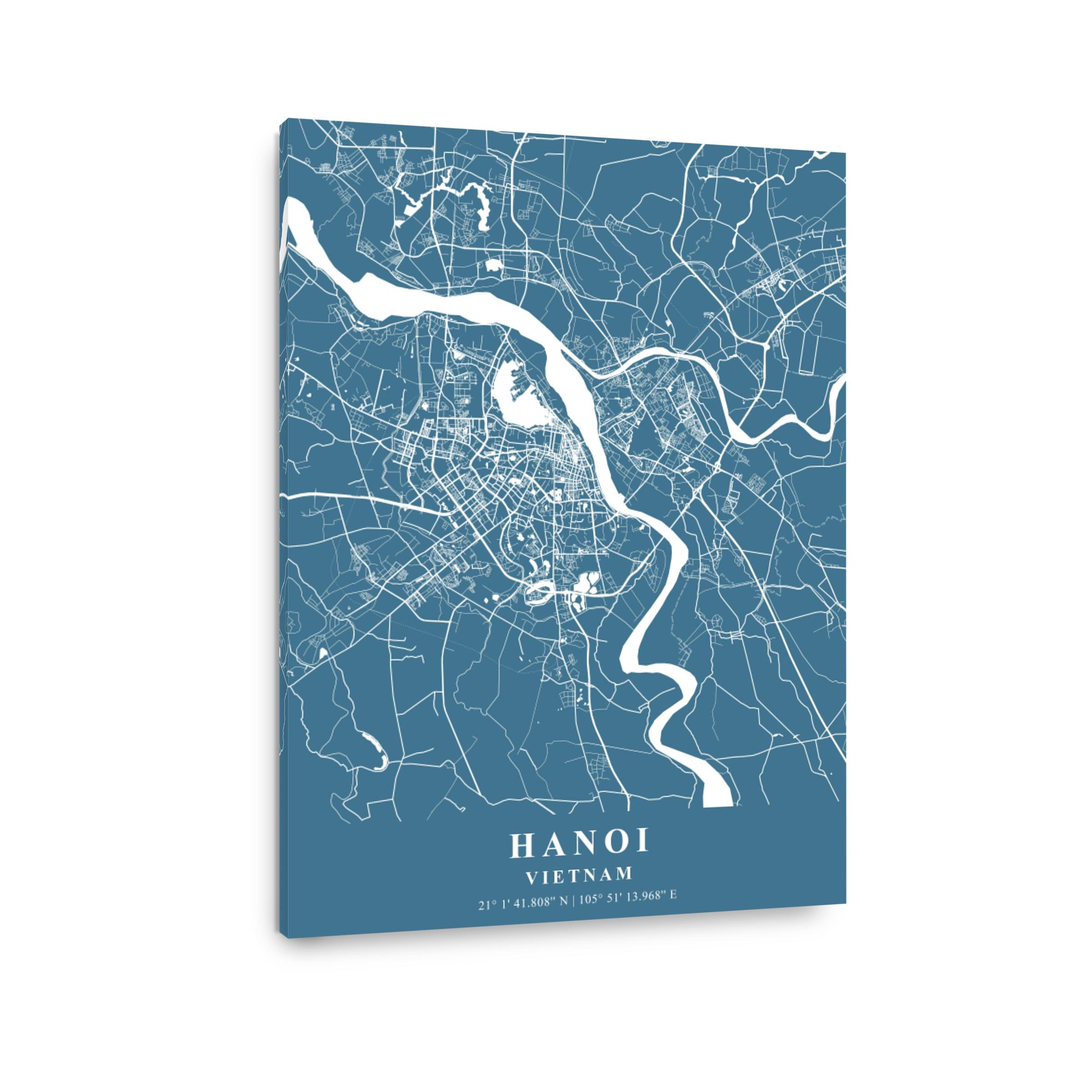 Hanoi   Vietnam Slate Plane Map