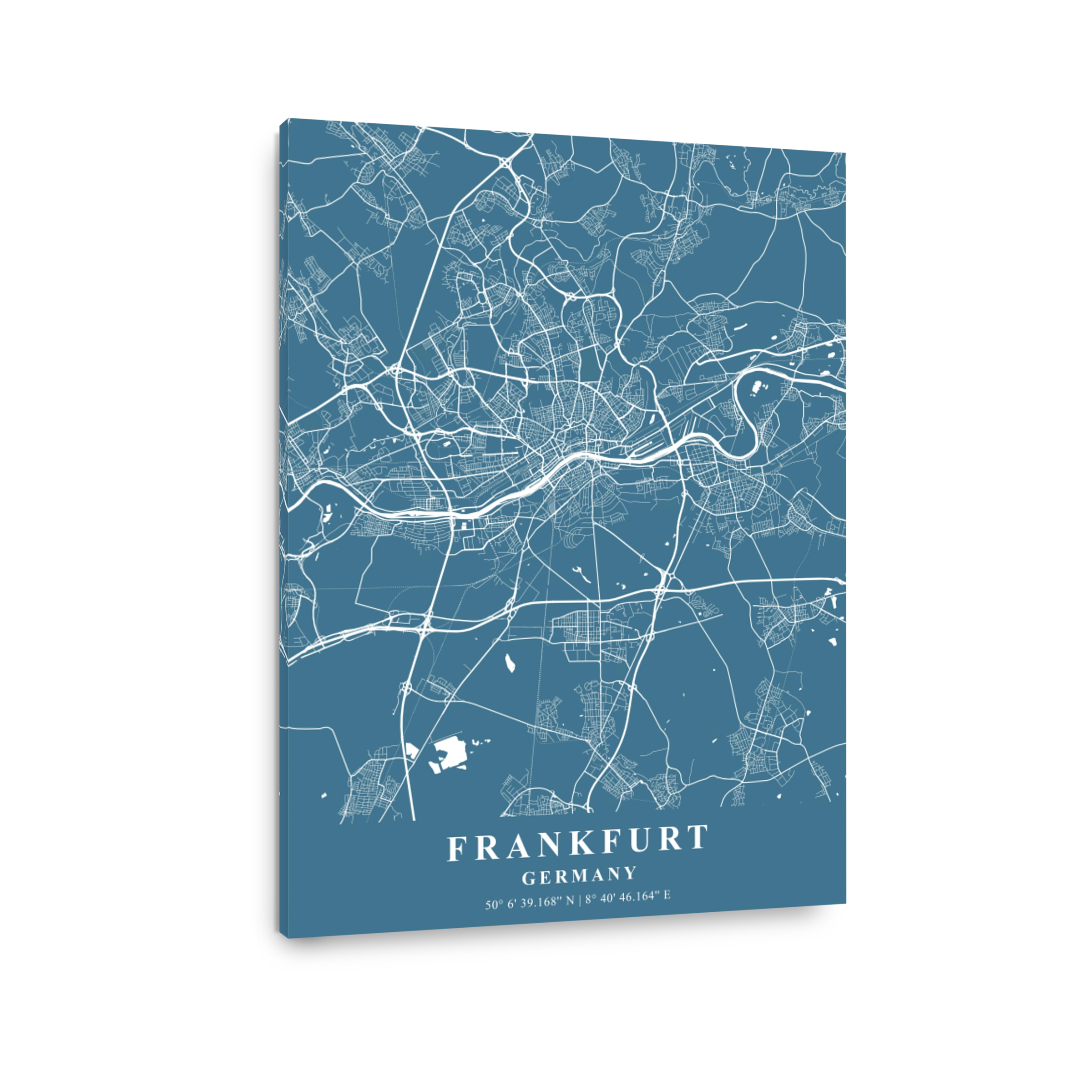 Frankfurt   Germany Slate Plane Map