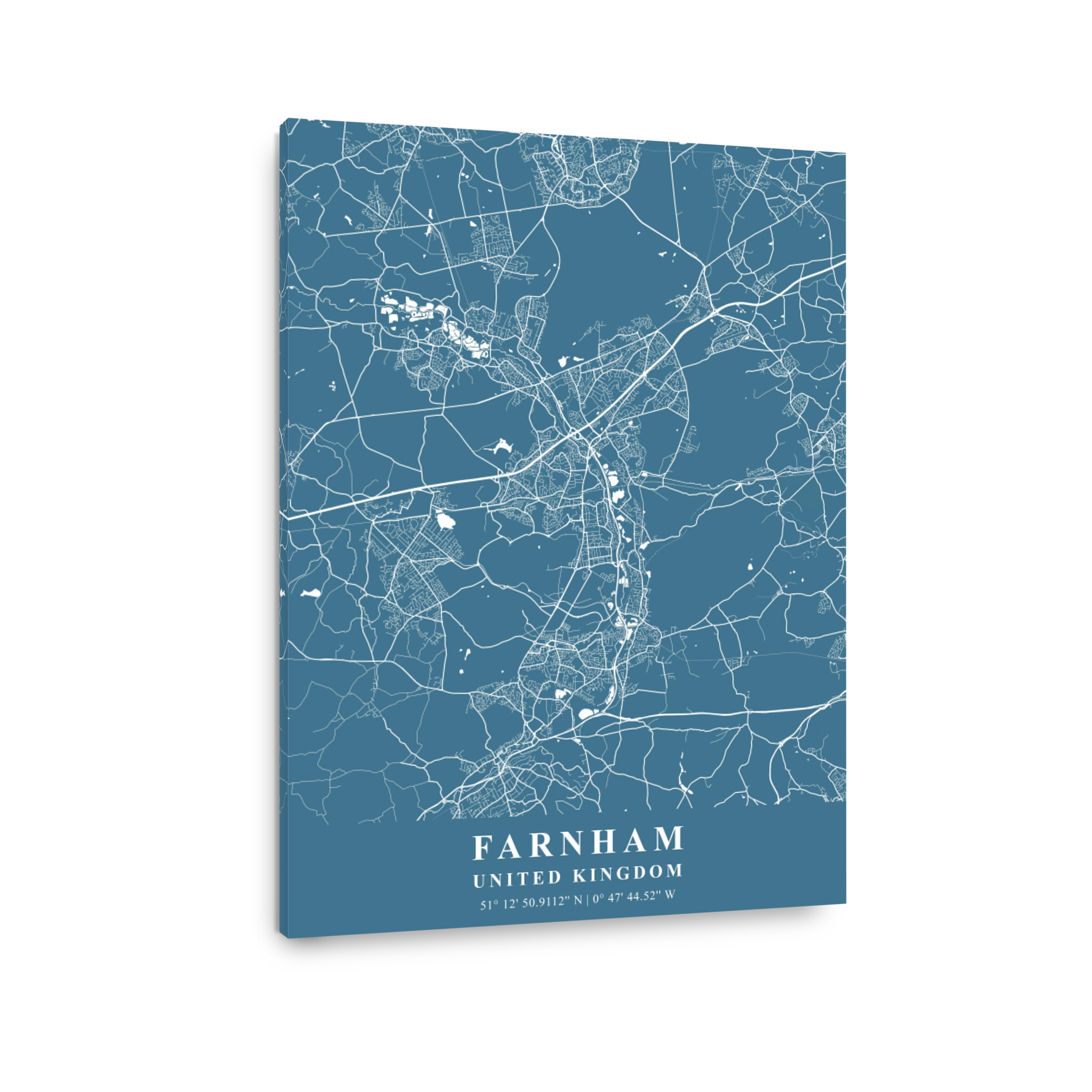 Farnham   United Kingdom Slate Plane Map