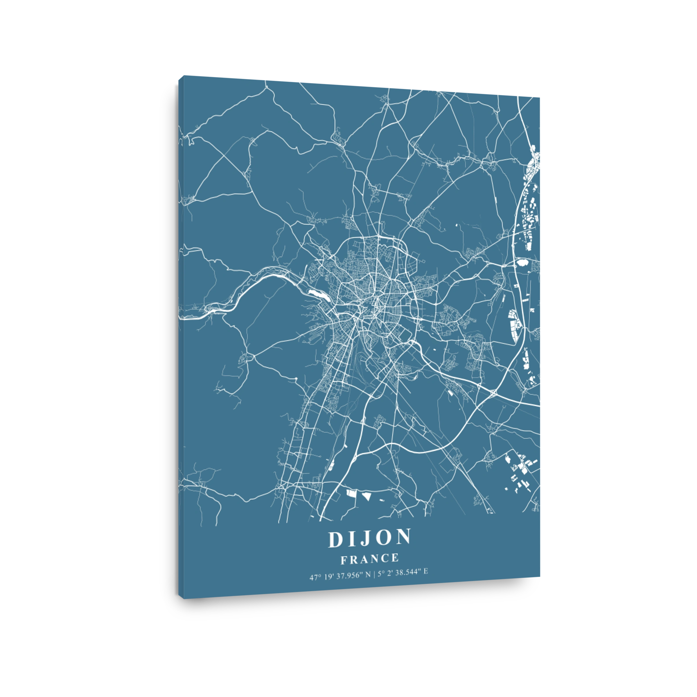 Dijon   France Slate Plane Map