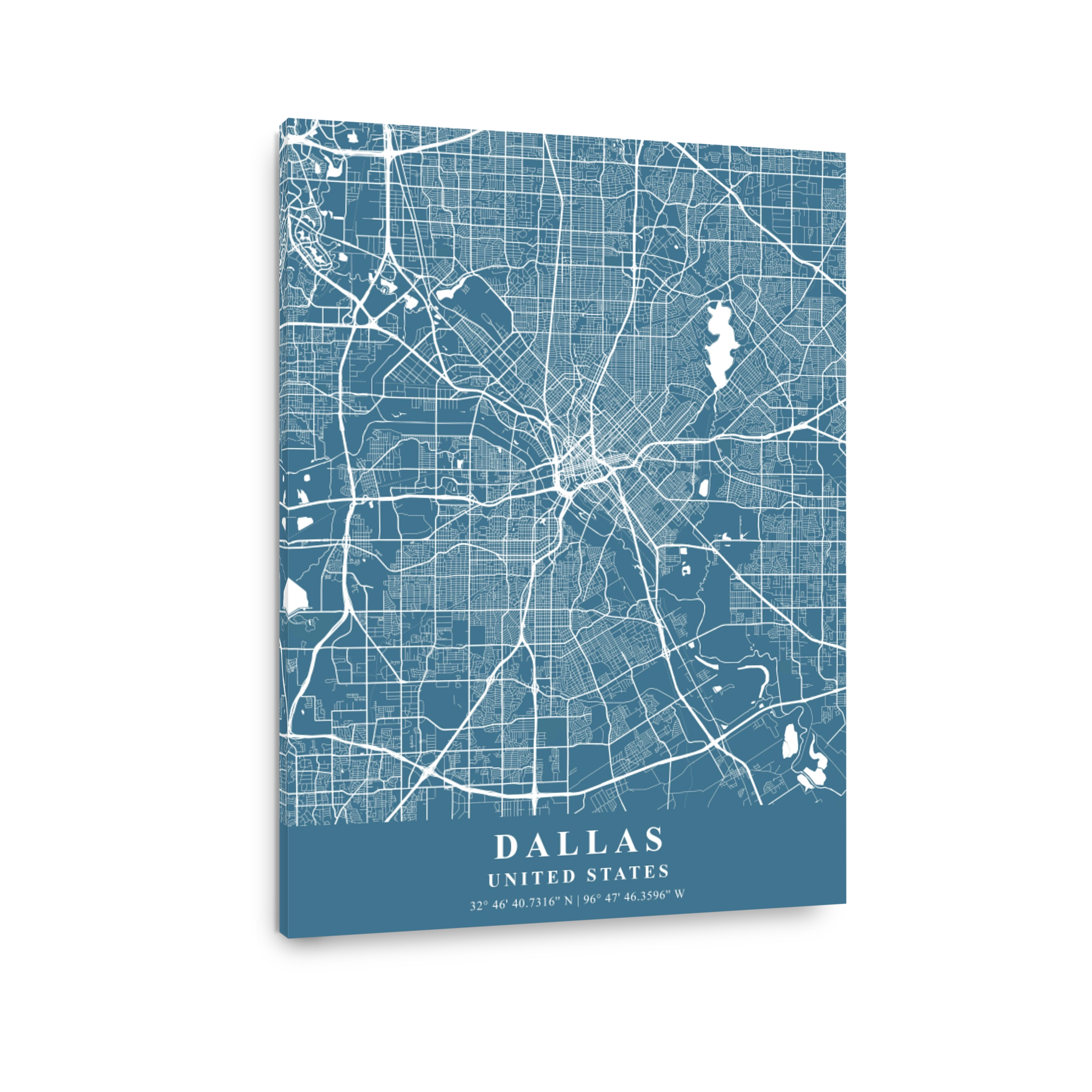 Dallas   United States Slate Plane Map