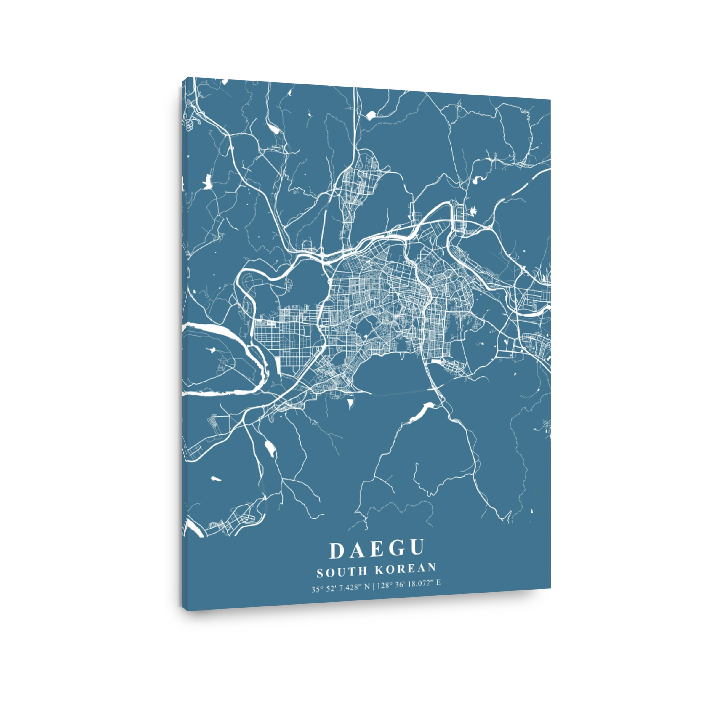 Daegu   South Korean Slate Plane Map