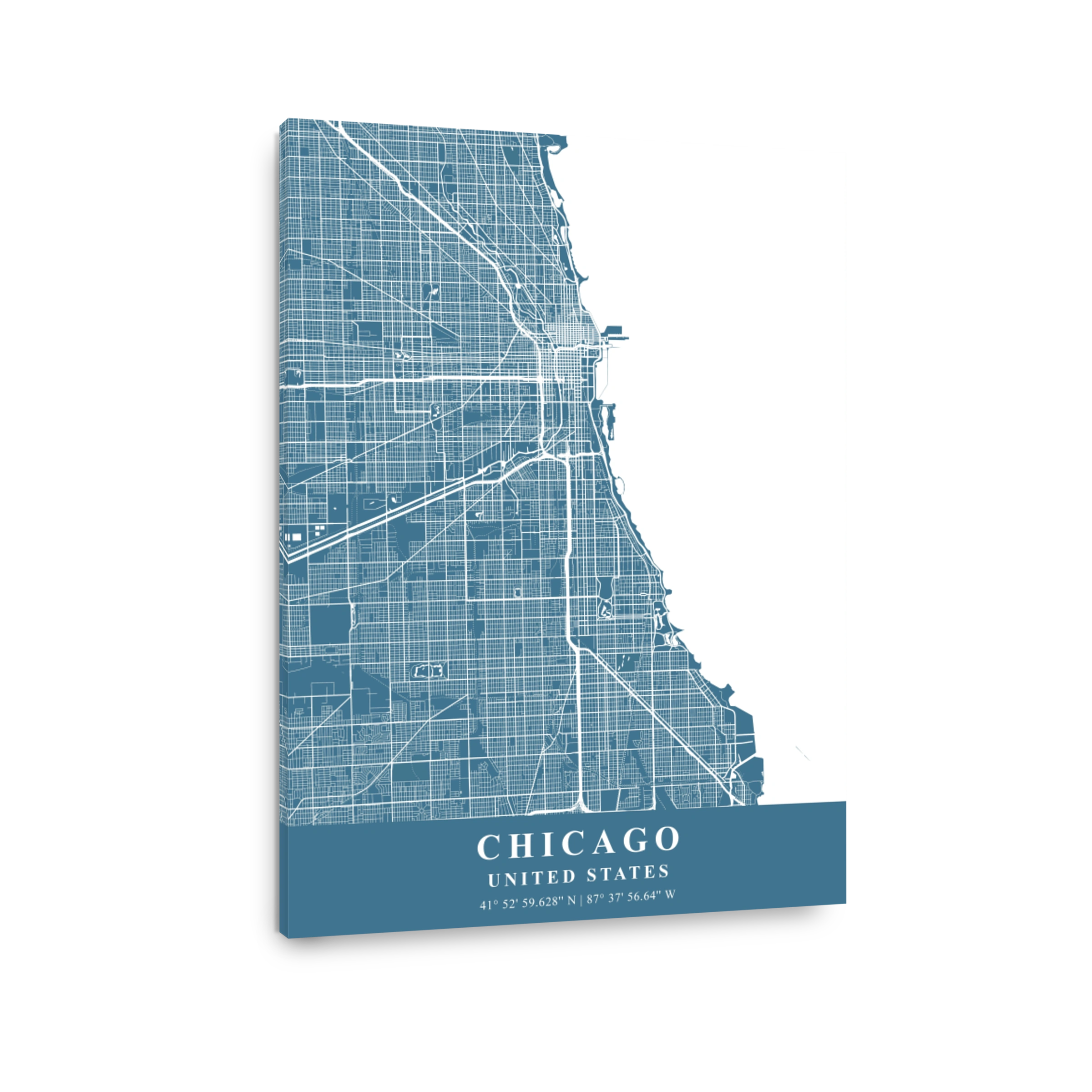 Chicago   United States Slate Plane Map