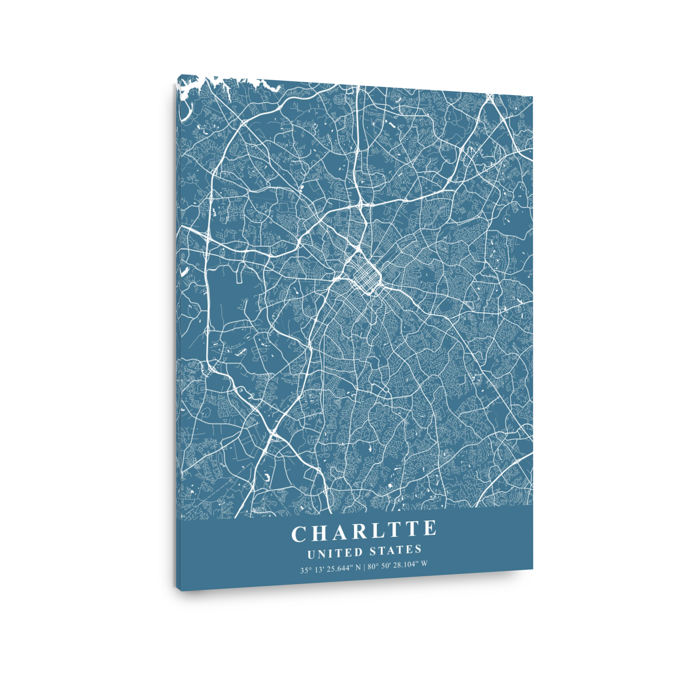 Charlotte   United States Slate Plane Map
