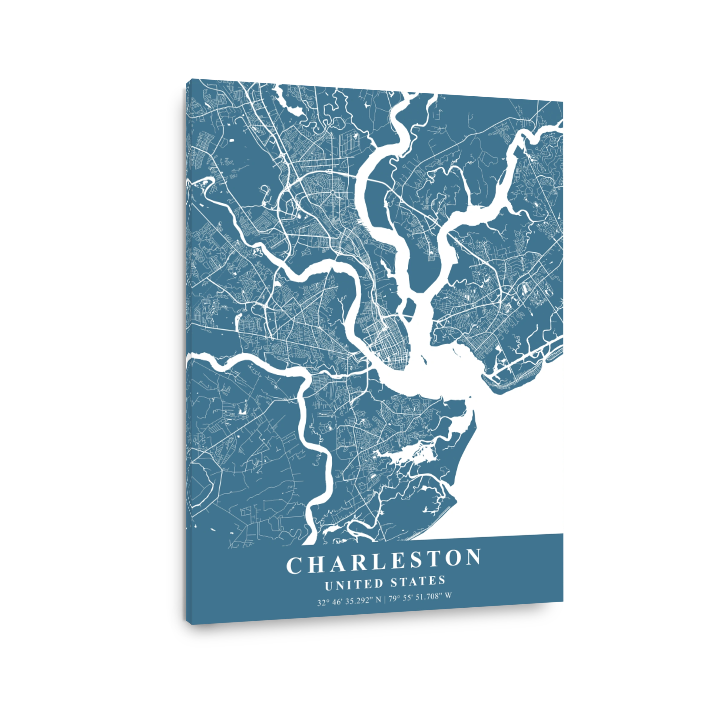 Charleston   United States Slate Plane Map