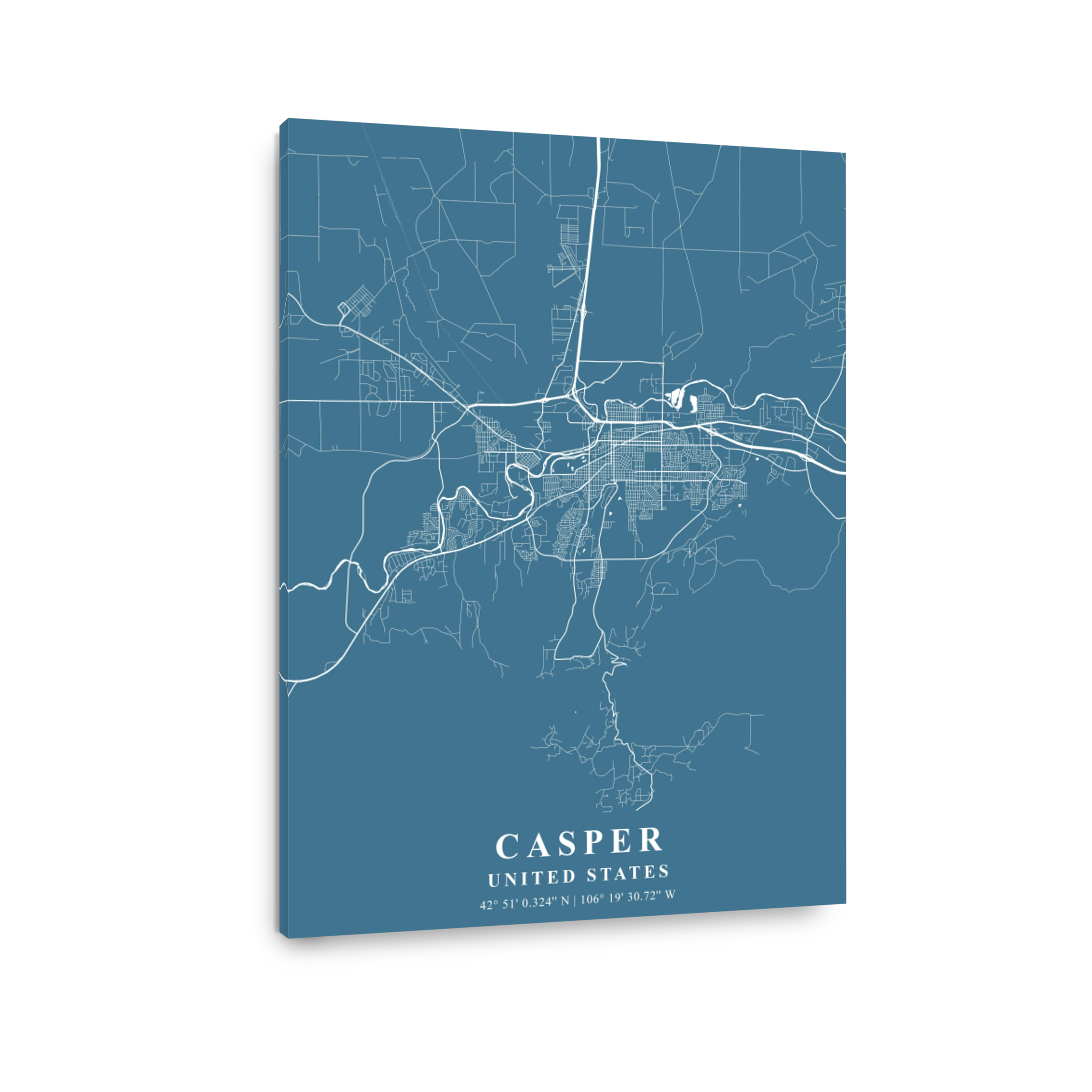 Casper   United States Slate Plane Map