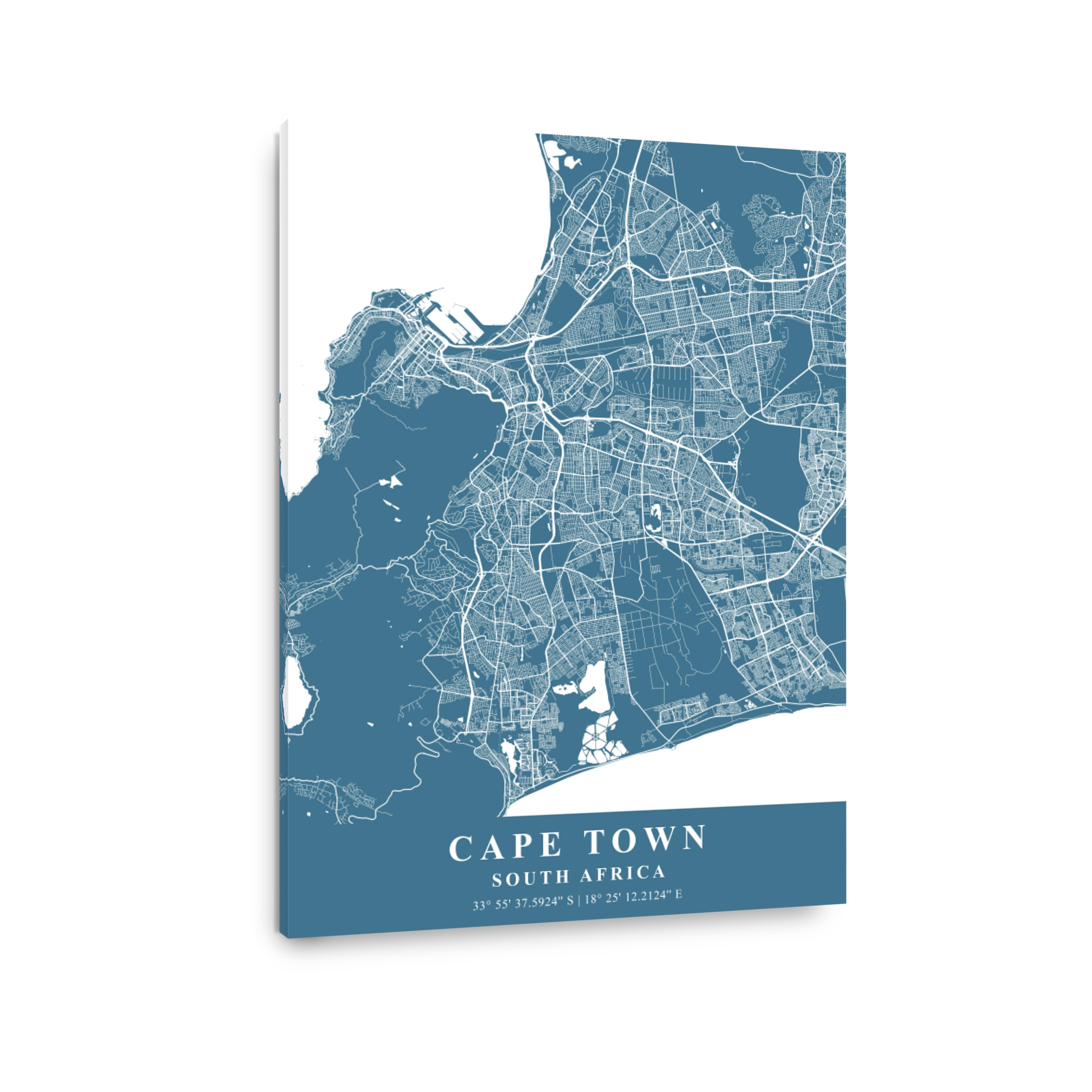 Cape Town   South Africa Slate Plane Map