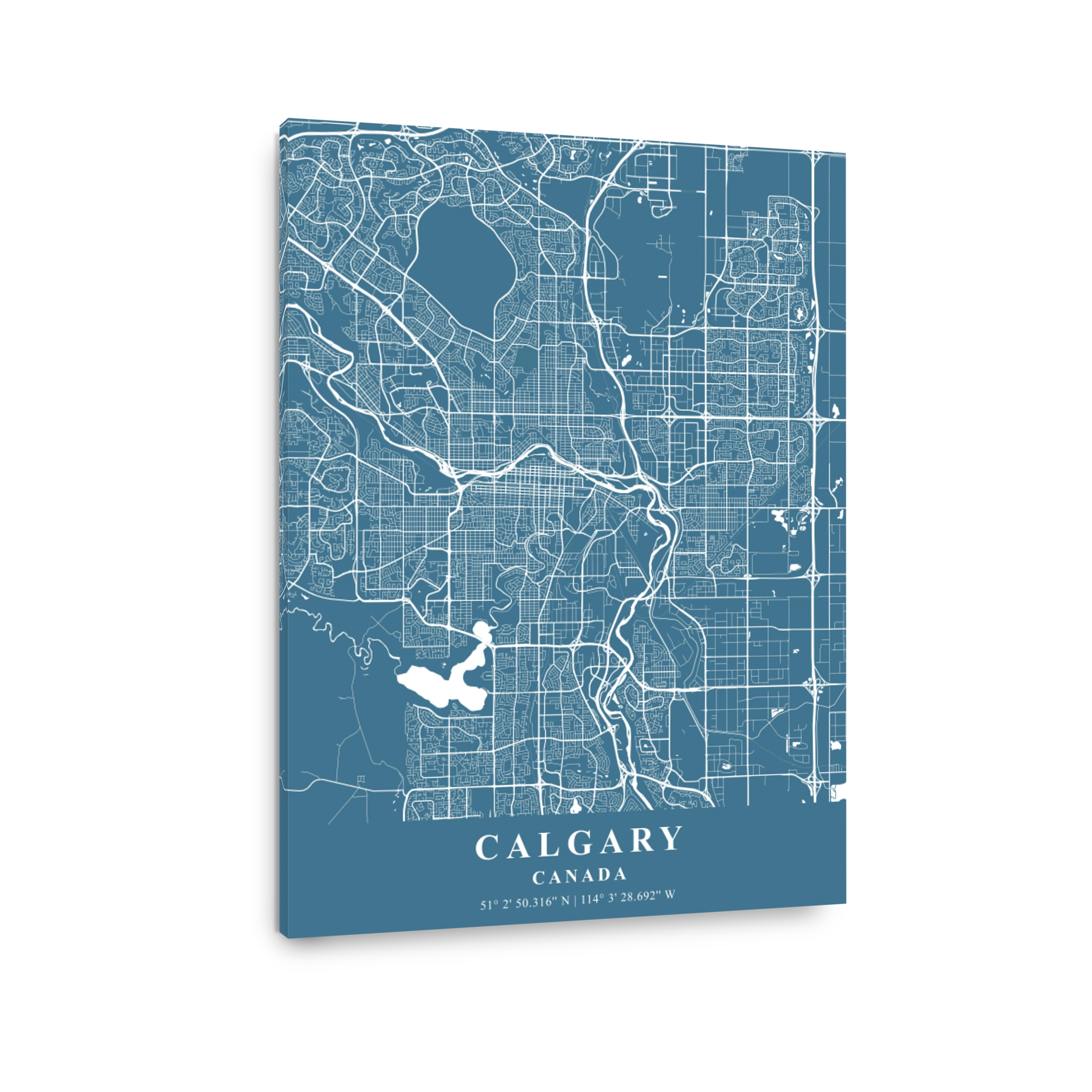 Calgary   Canada Slate Plane Map