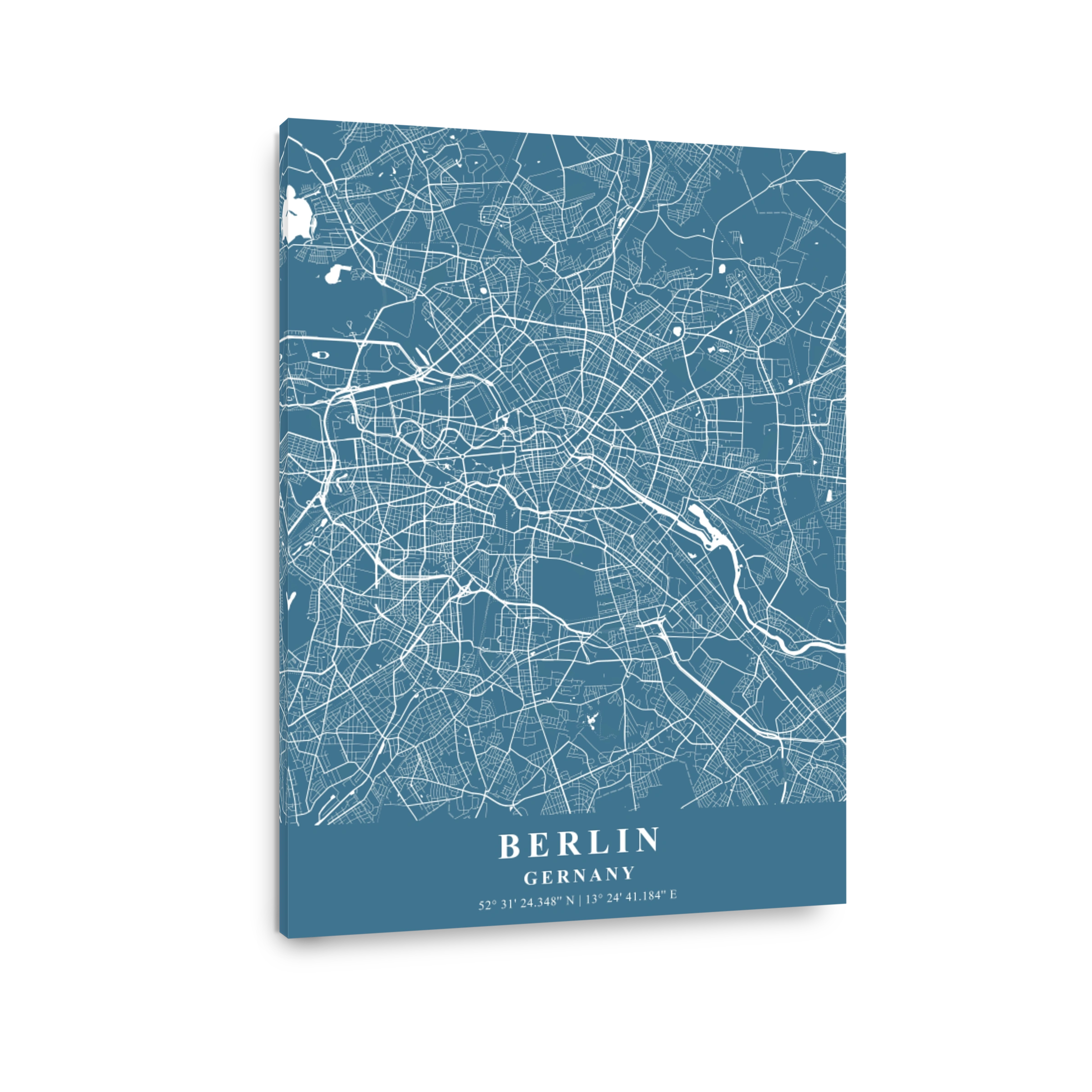 Berlin   Germany Slate Plane Map