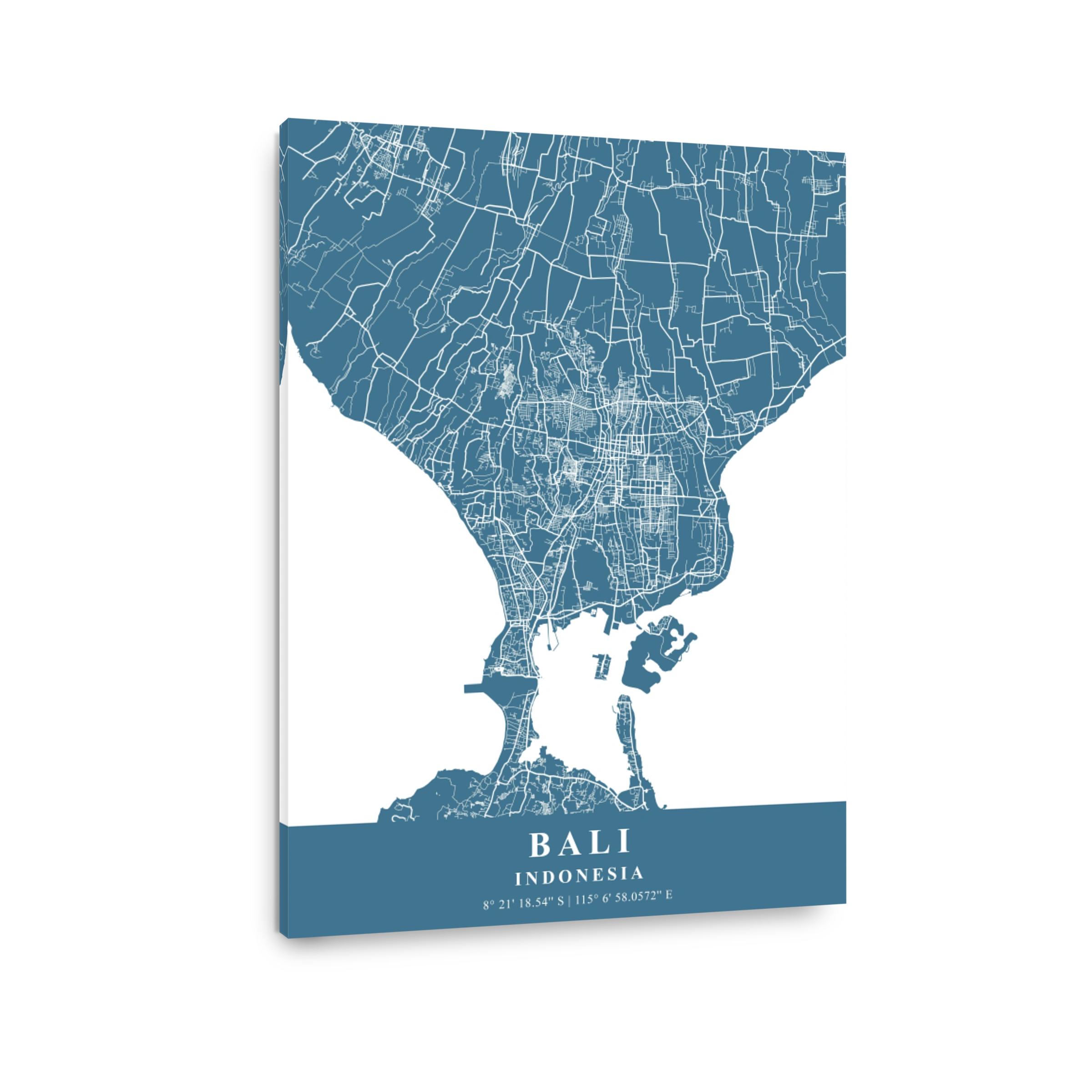 Bali   Indonesia Slate Plane Map