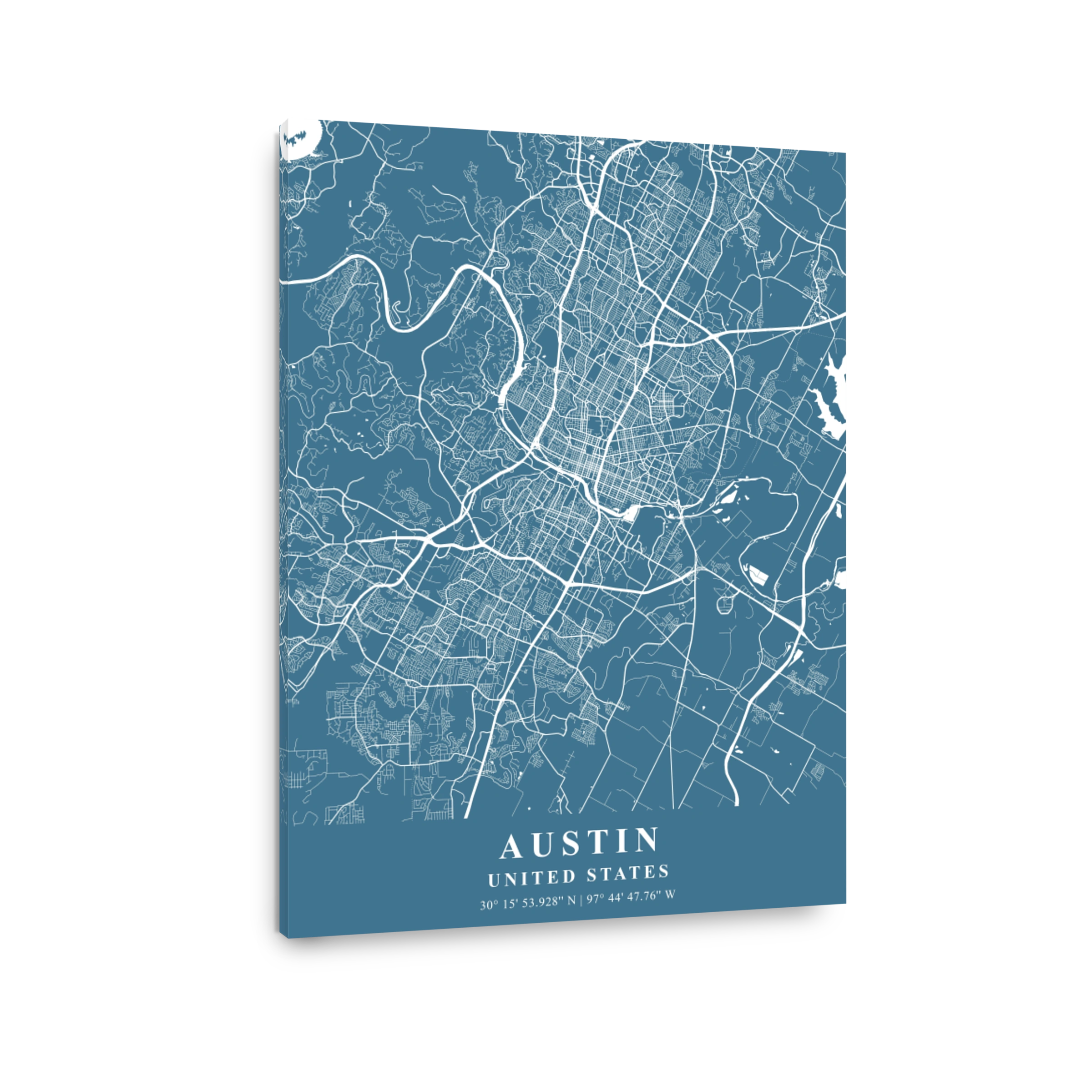Austin   United States Slate Plane Map