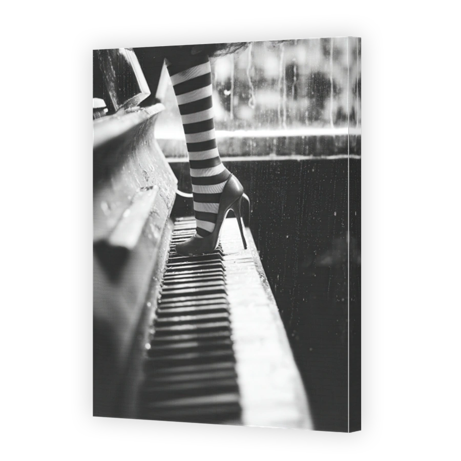 Striking Leg on Piano Keys