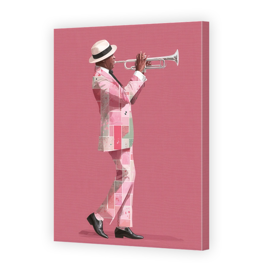 Trumpeter in Pink Suit Artwork