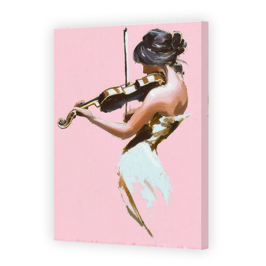 Woman Playing Violin Oil Painting