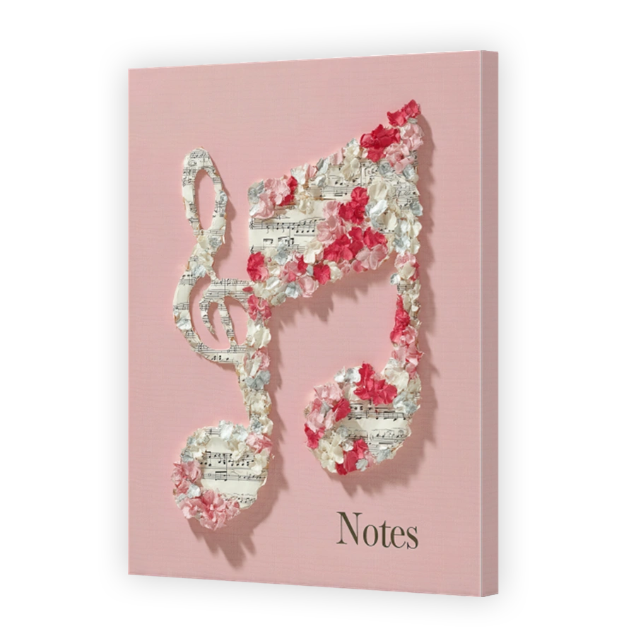 Musical Notes with Floral Embellishments
