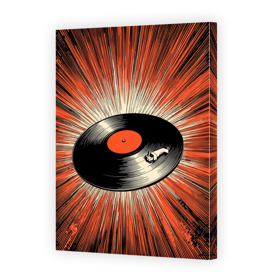 Vibrant Vinyl Record Art