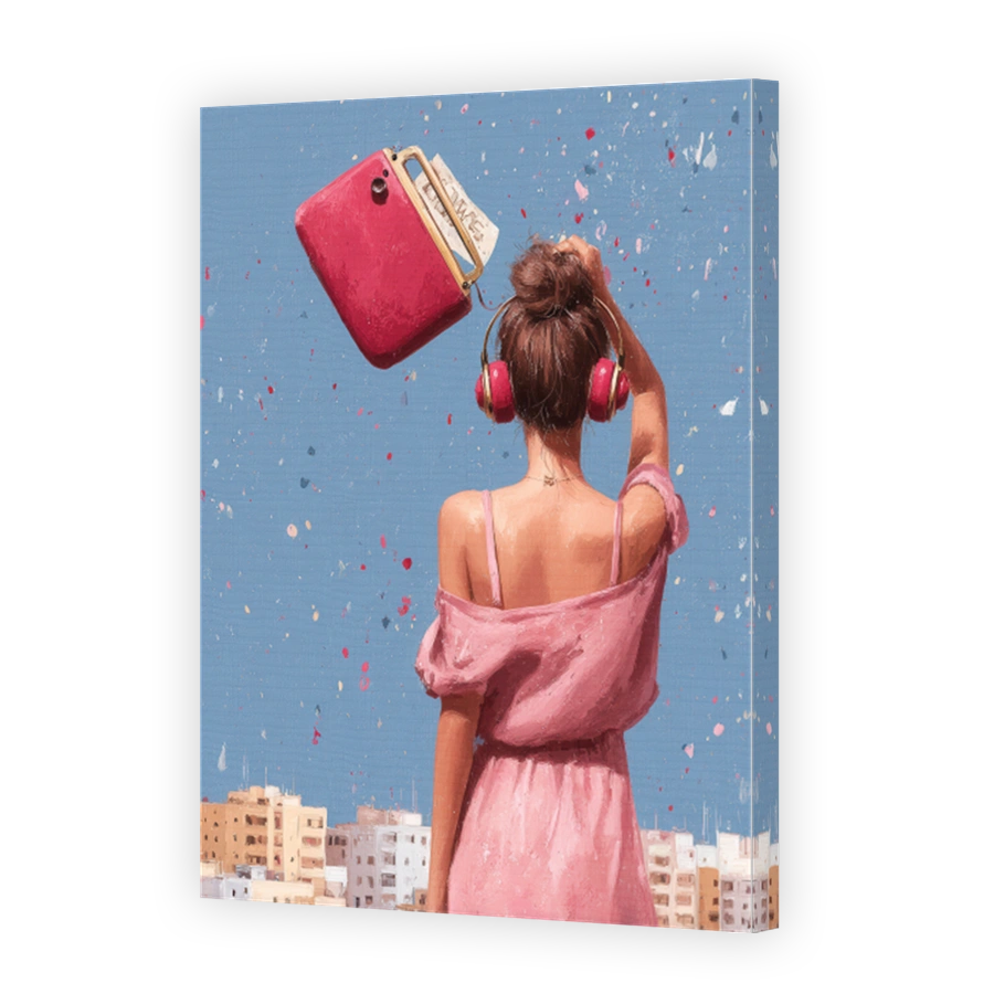 Woman Listening to Music Artwork