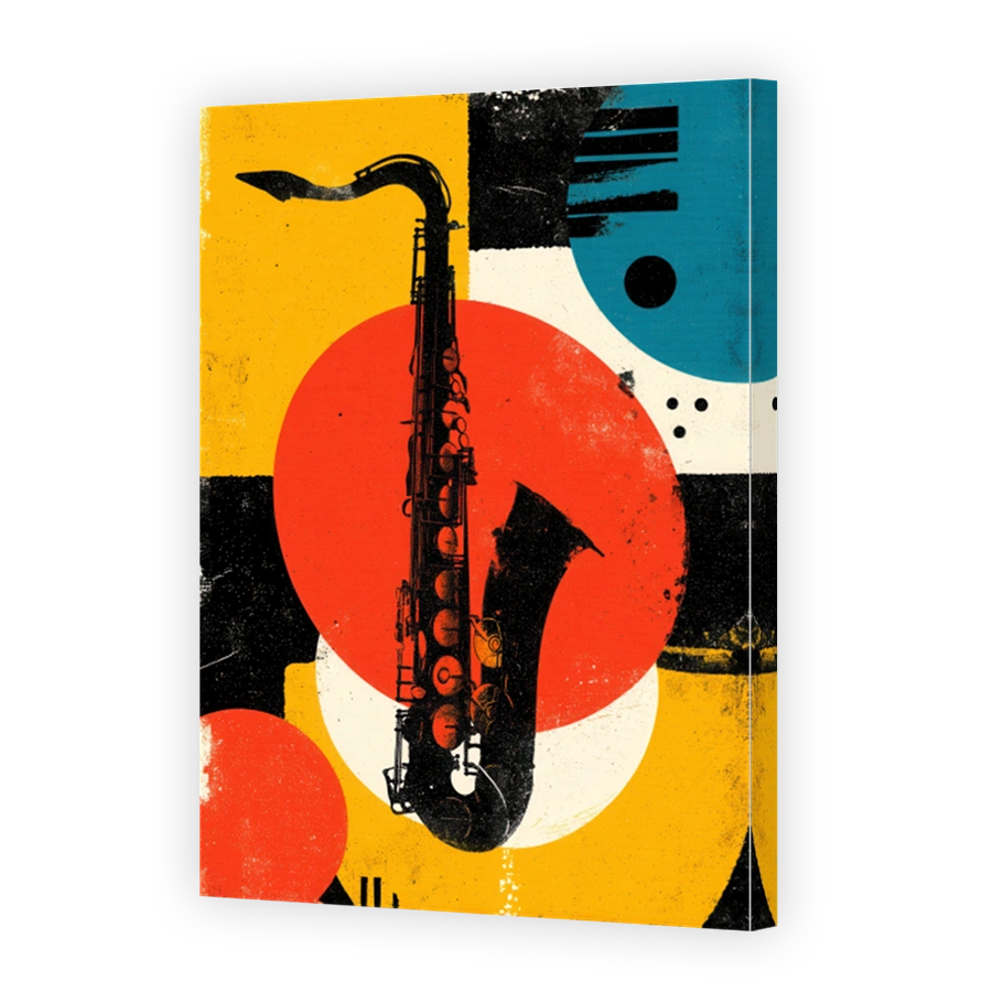 Vibrant Saxophone Jazz Art