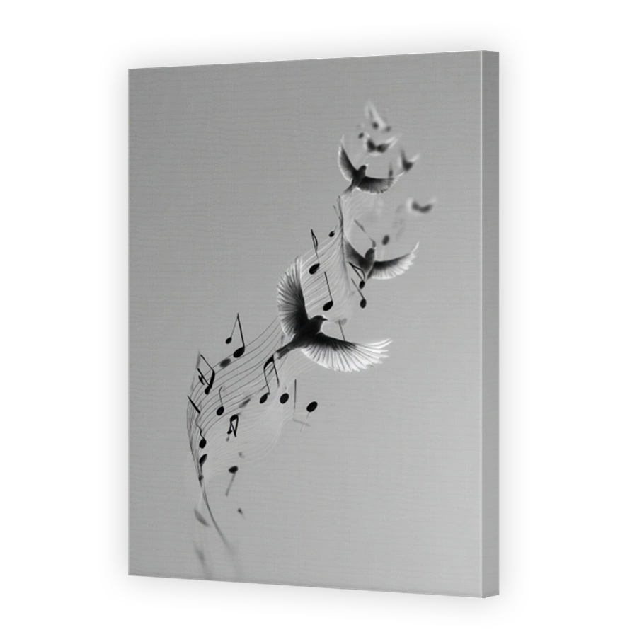Birds and Music Notes Artwork