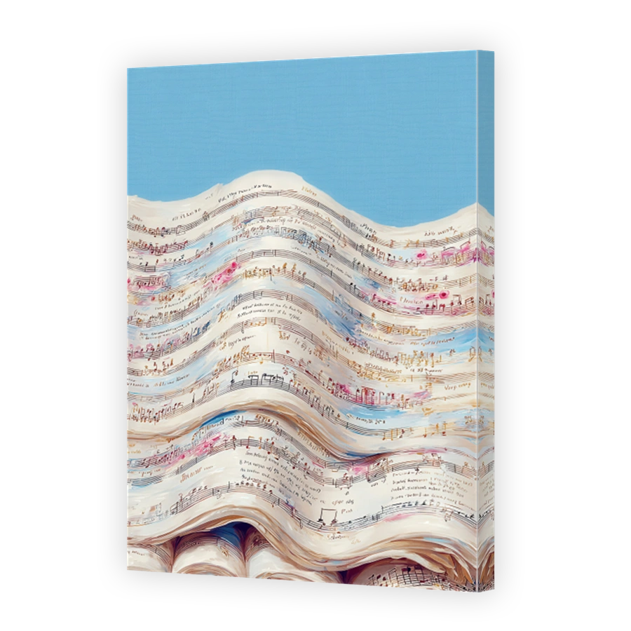 Wavy Sheet Music Art