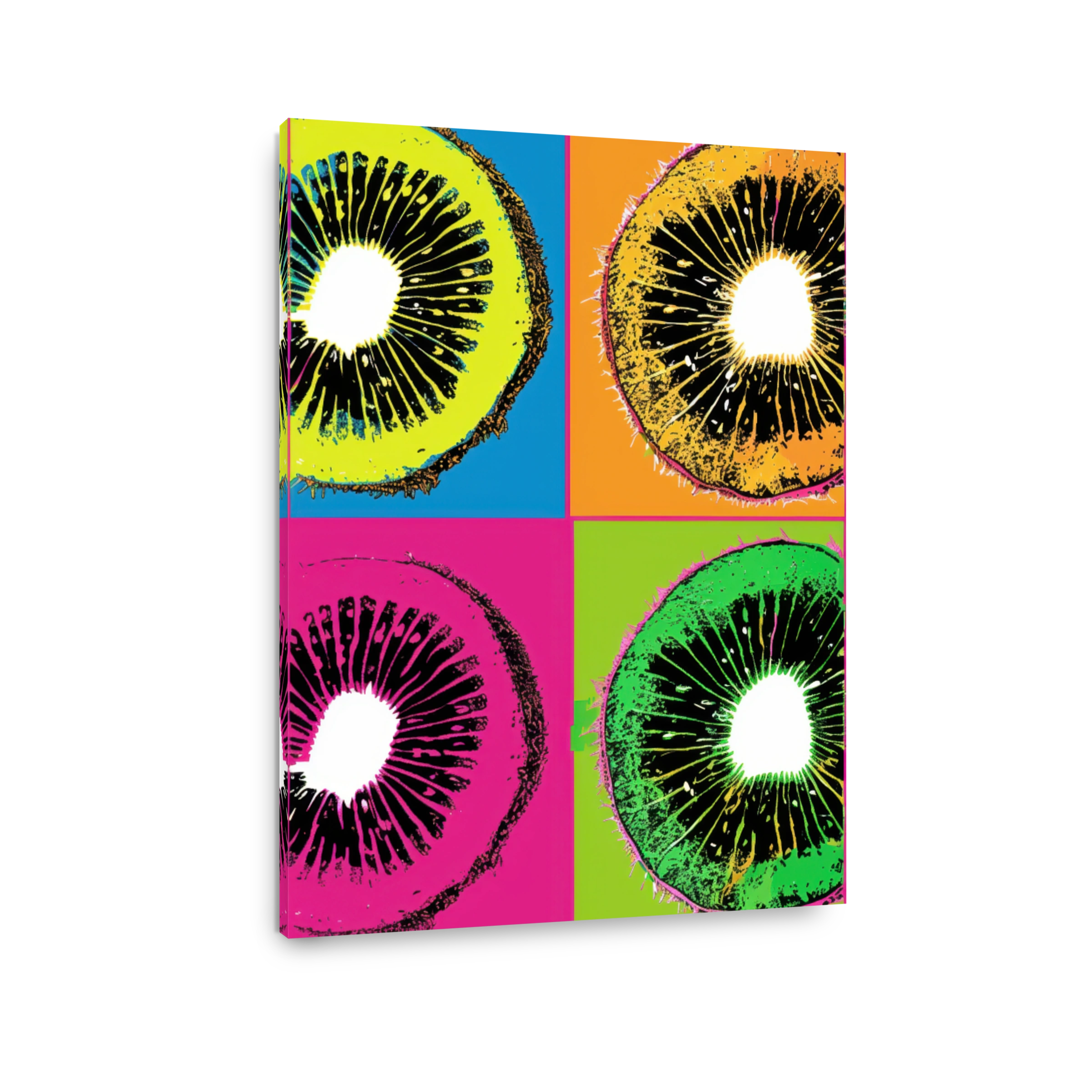 Vibrant Kiwi Fruit Slices Pop Art