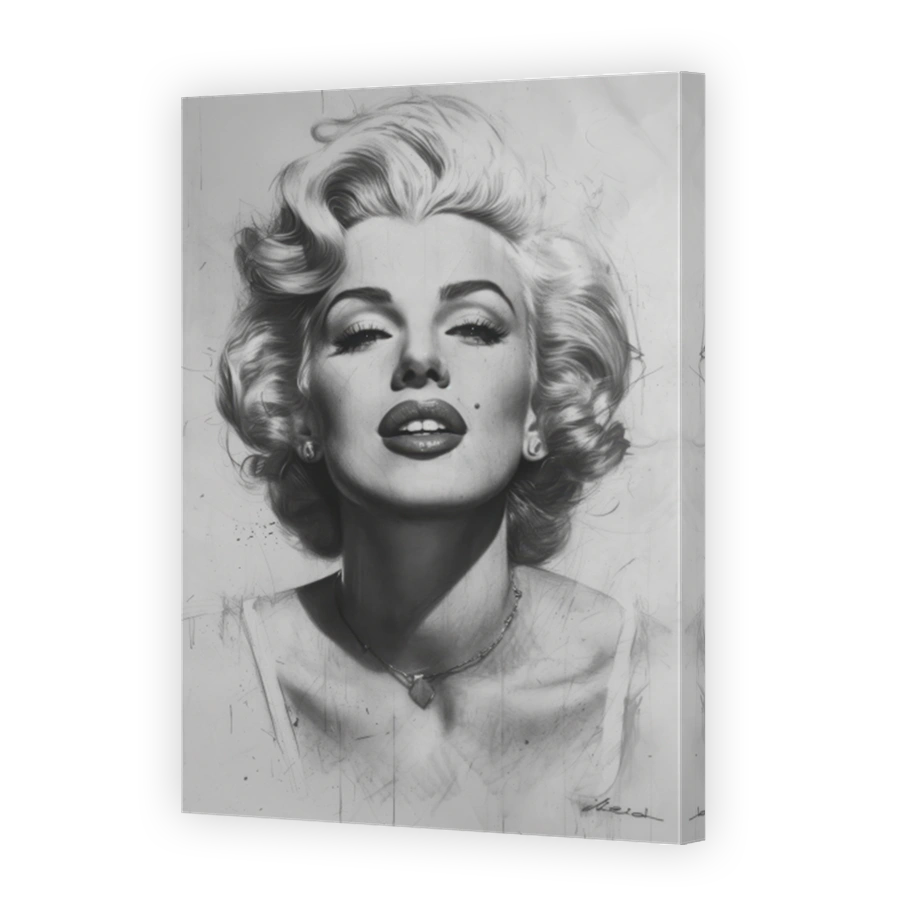 Marilyn Monroe Glamorous Portrait Drawing