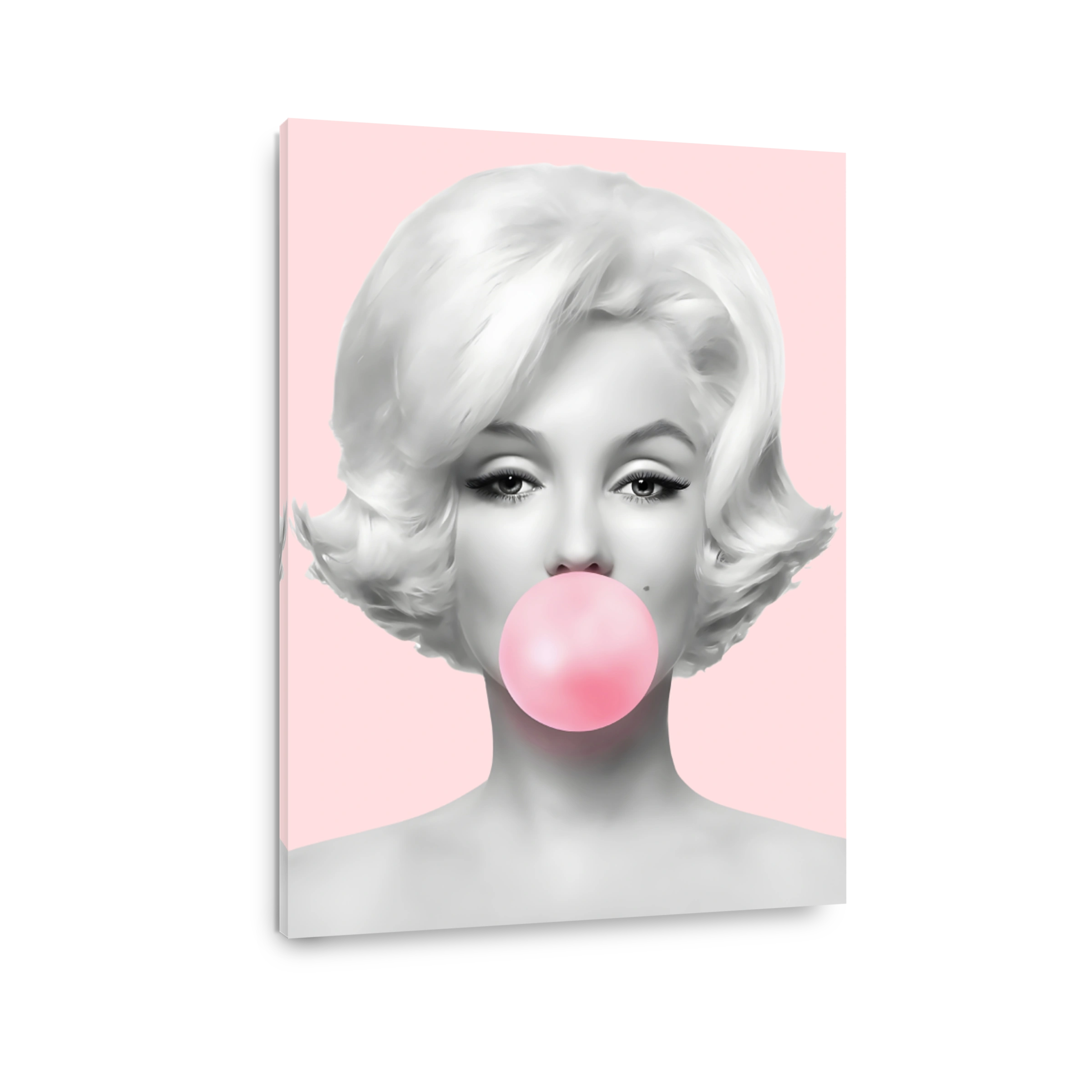 Marilyn Monroe Blowing Pink Bubblegum