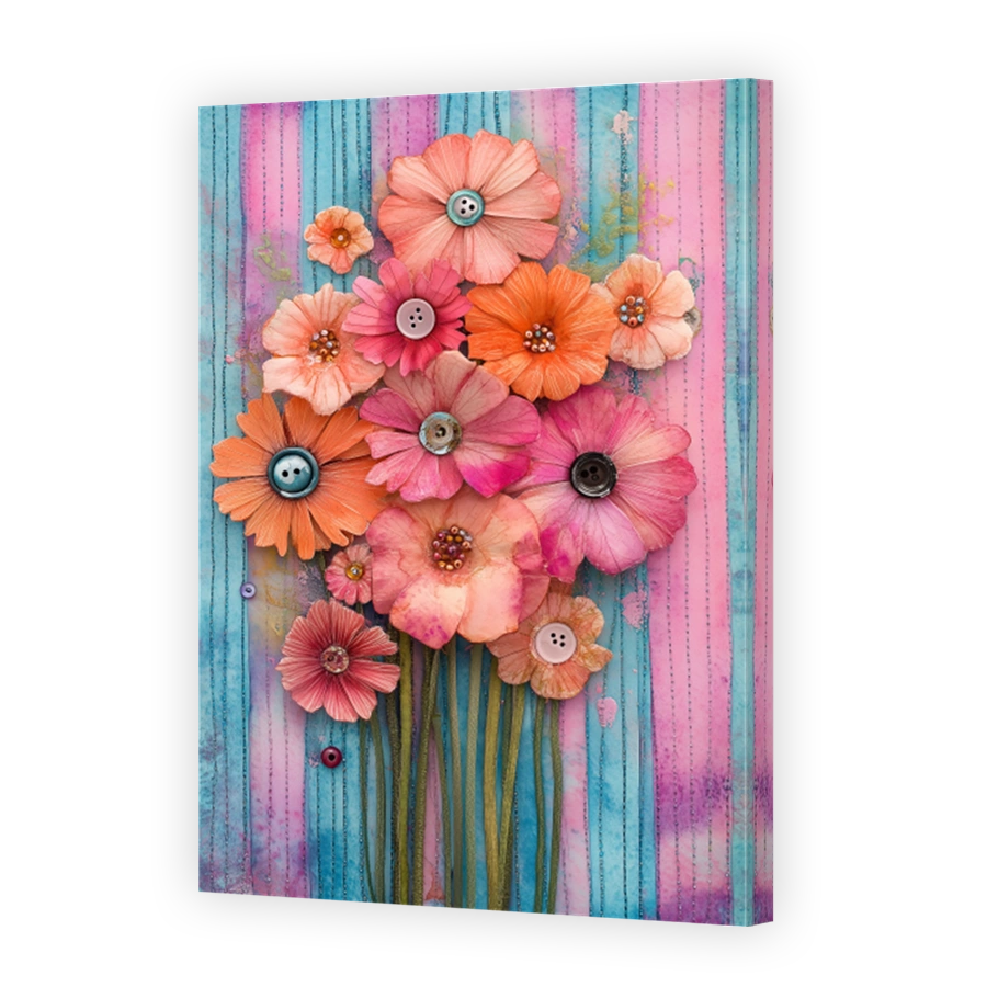 Whimsical Mixed Media Flowers