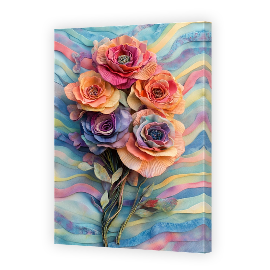 Whimsical Fabric Floral Arrangement