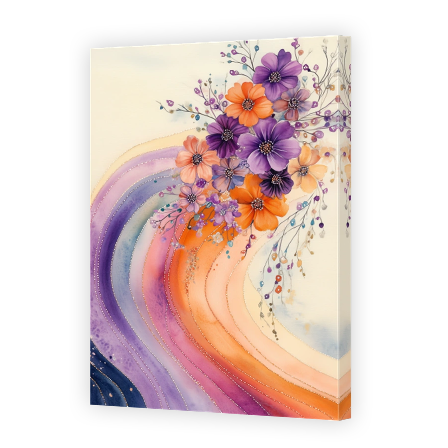 Whimsical Floral Arrangement Watercolour