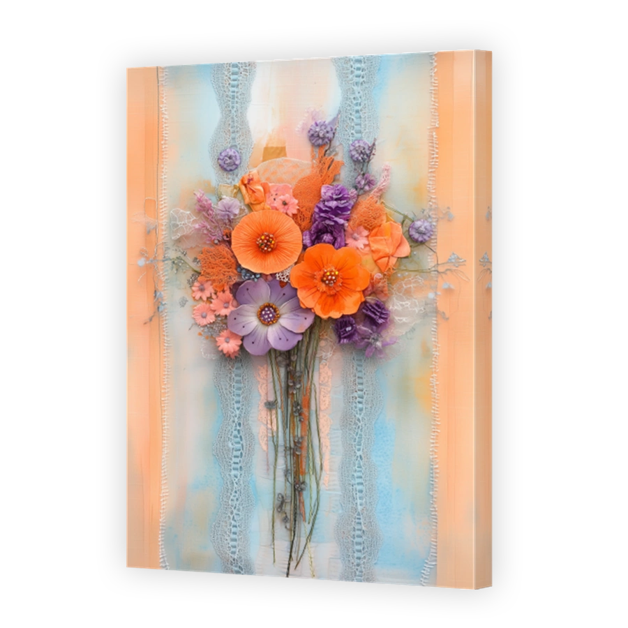 Whimsical Mixed Media Floral Arrangement