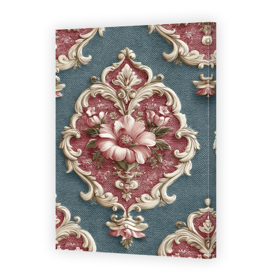 Elegant Damask Floral Medallion Wallpaper