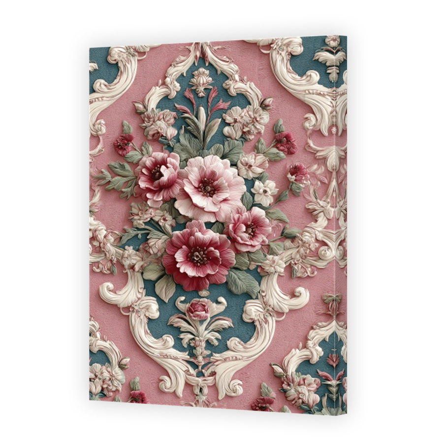 Elegant Floral Damask Art