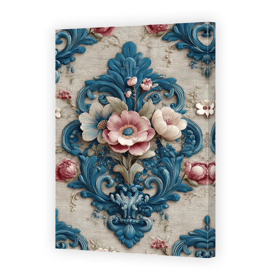 Elegant Floral Damask Illustration