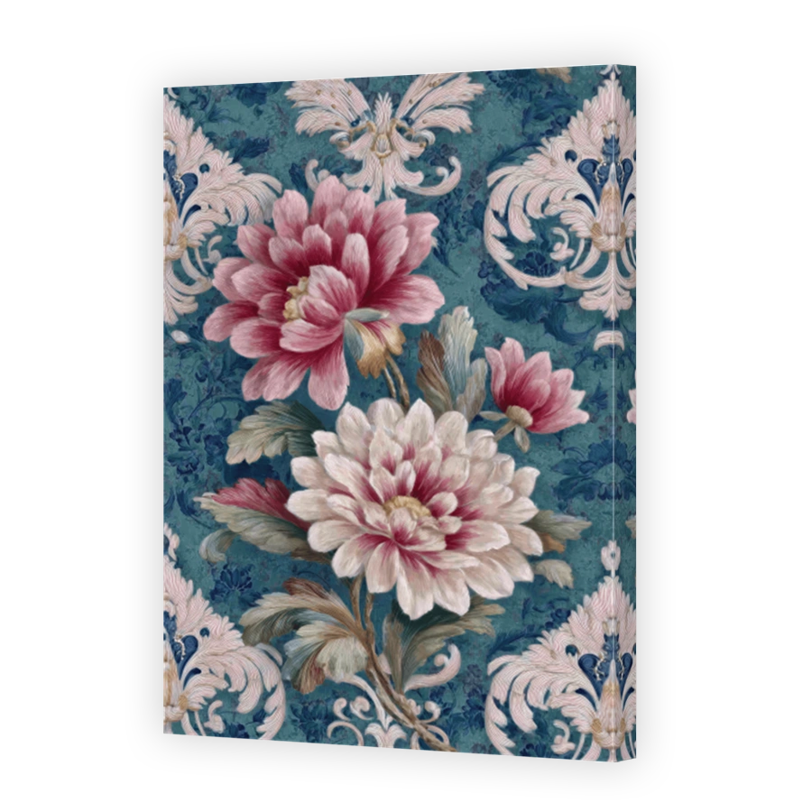 Elegant Floral Damask Art