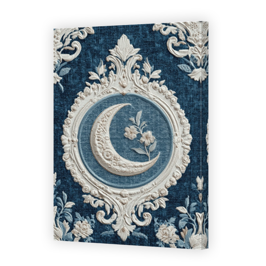 Enchanting Crescent Moon Floral Art