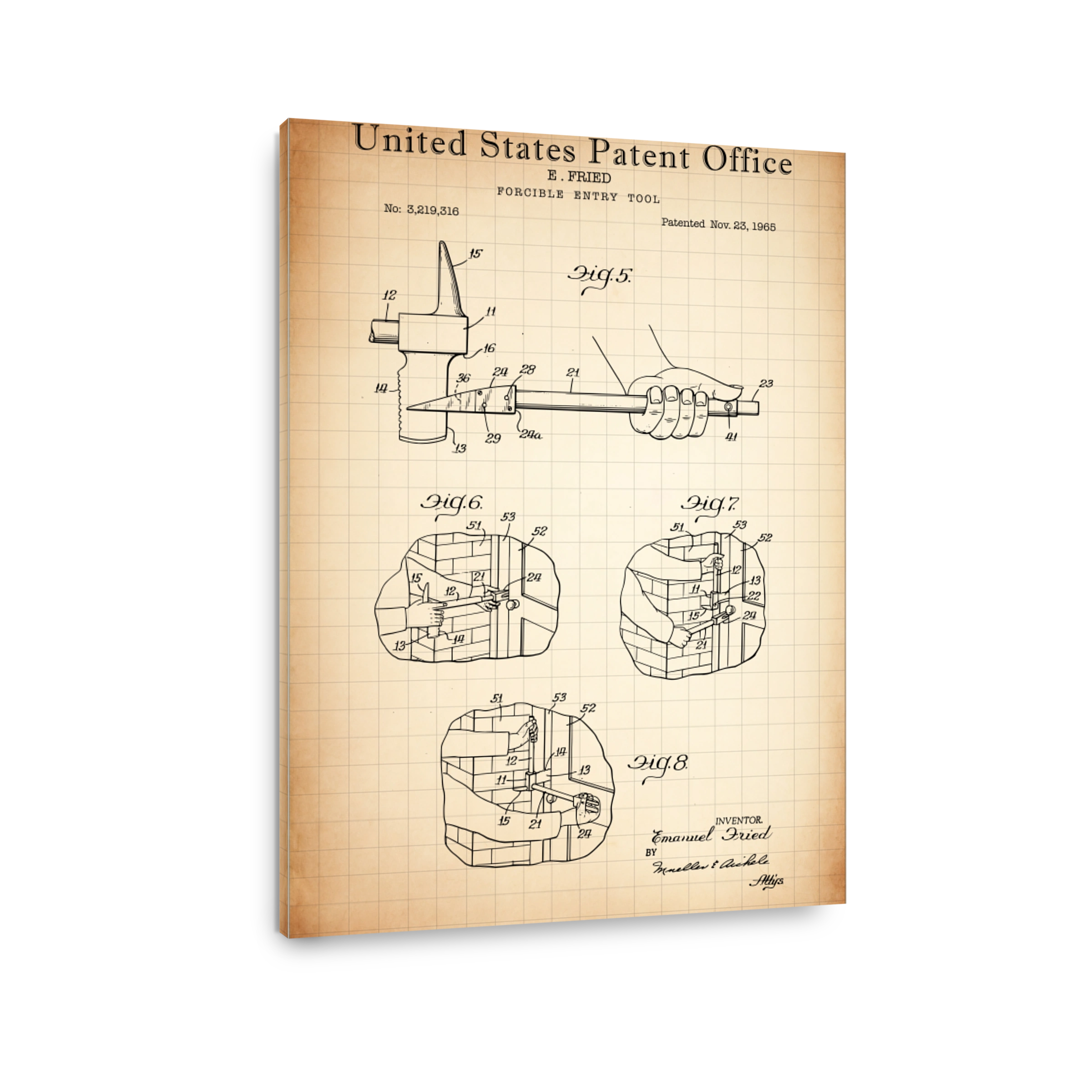 Forcible Entry Tool Patent Drawing