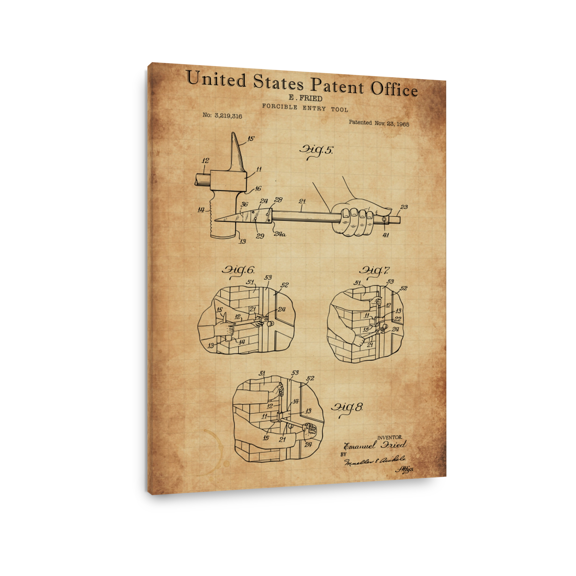Forcible Entry Tool Patent Drawing